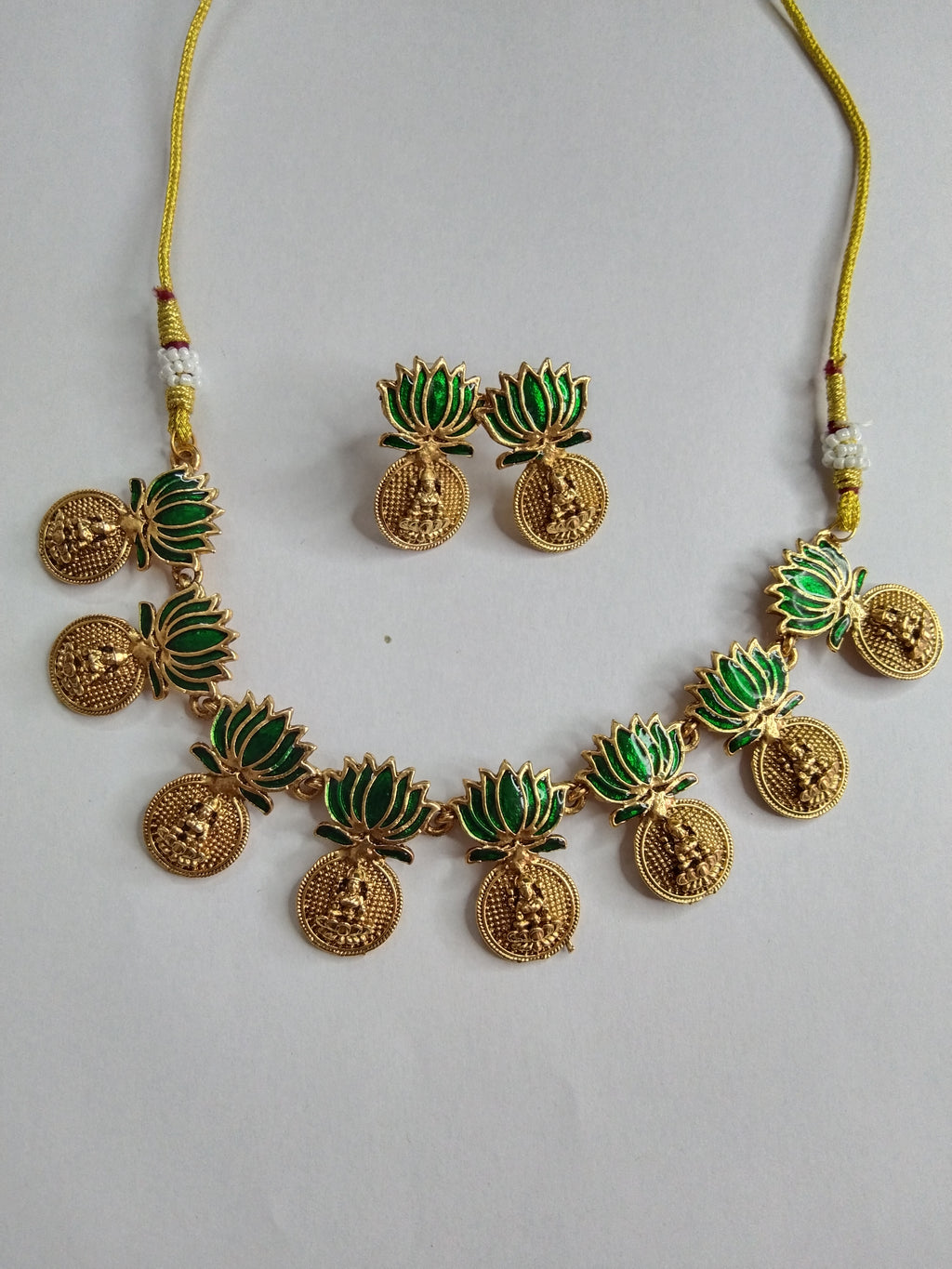 Lotus Coin Necklace Set V2