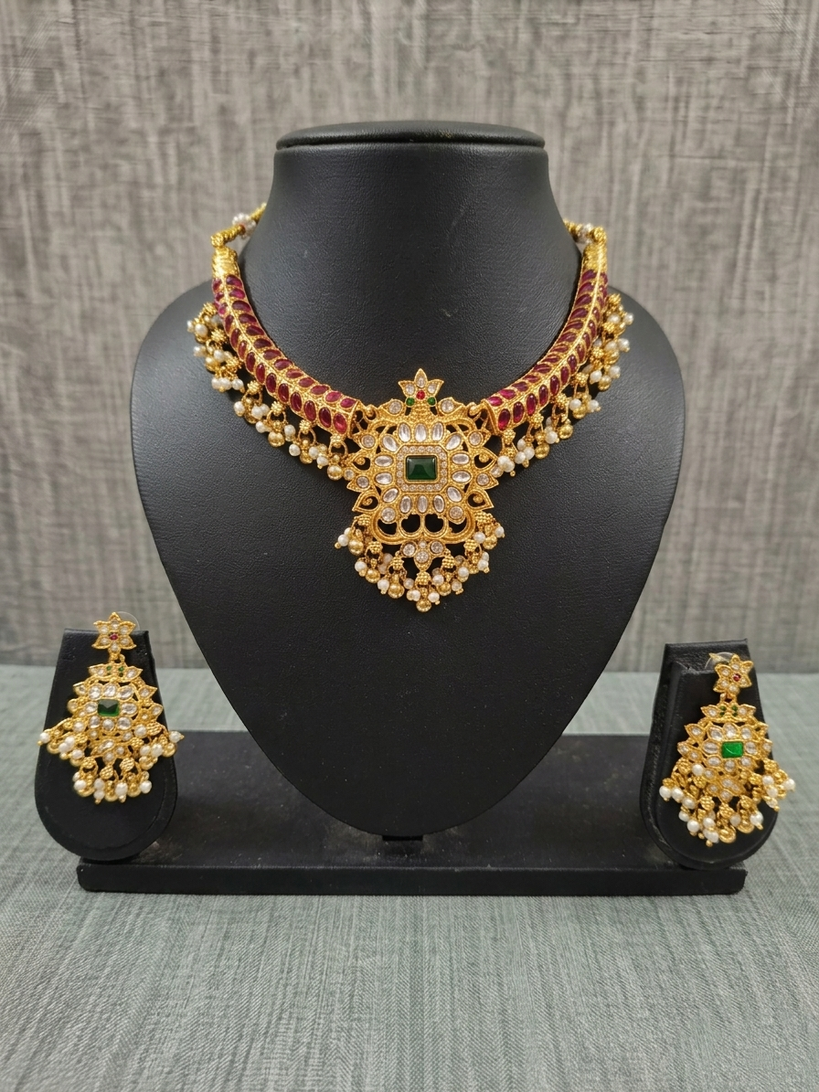 Celebrity Inspired Kemp Stone Necklace Set V2