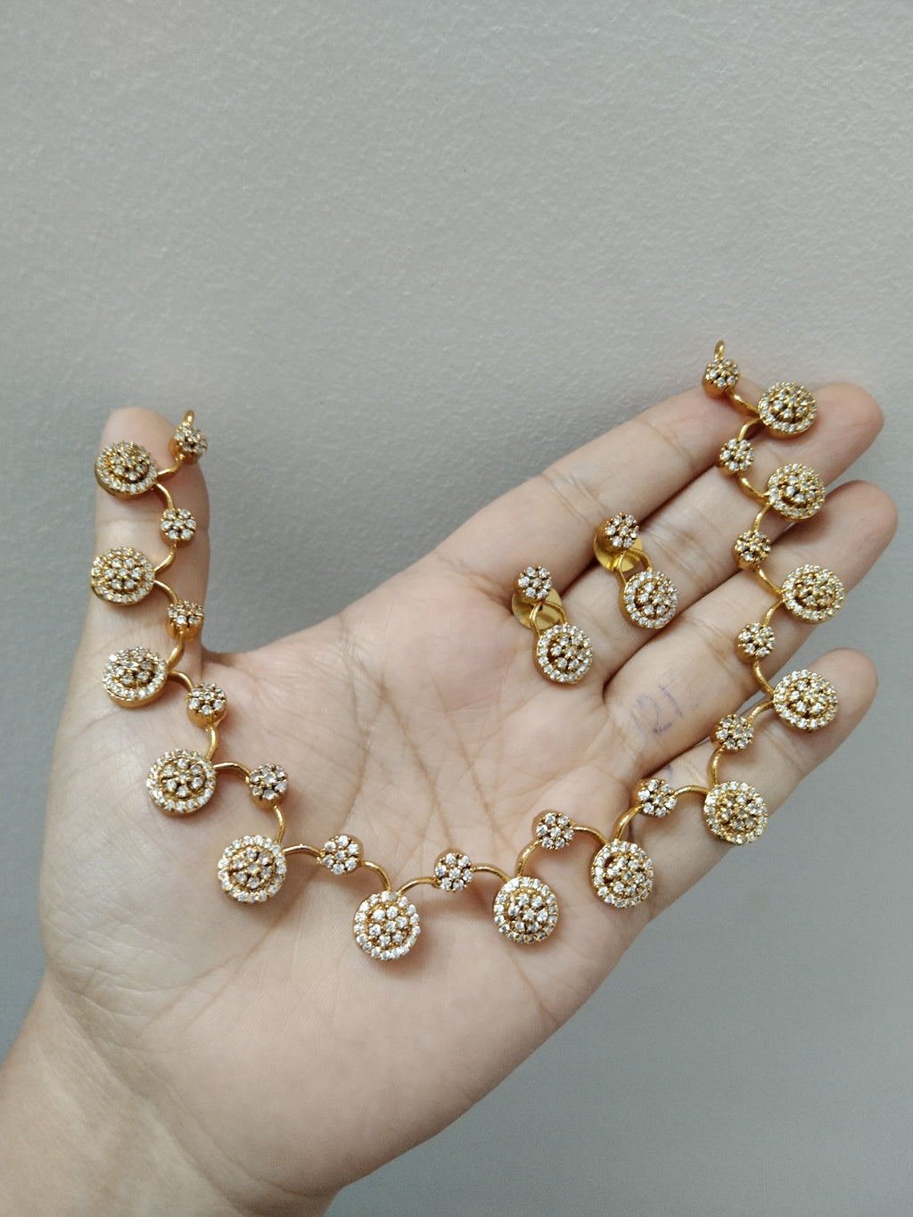 Star line AD Stone Necklace Set