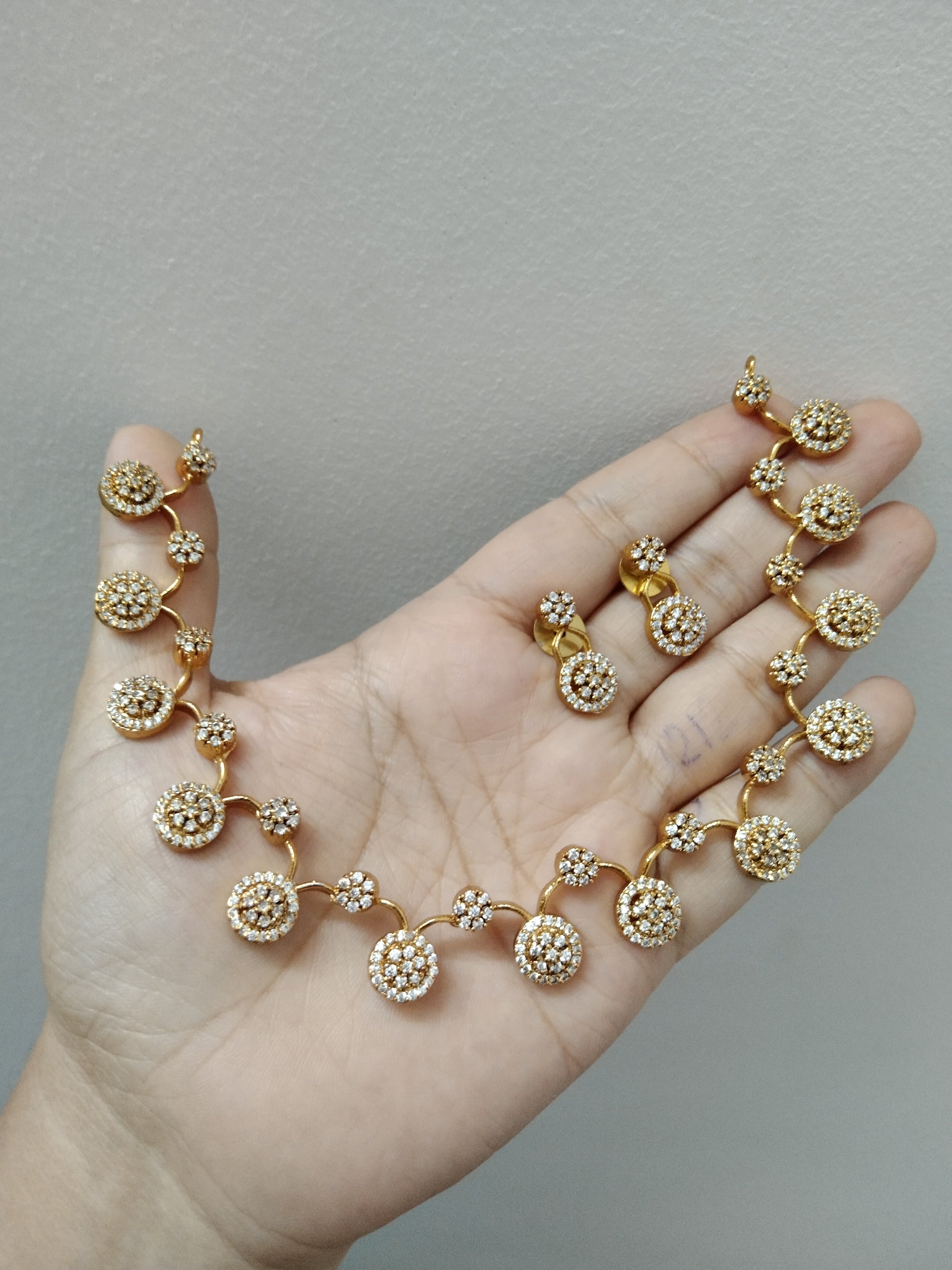 Star line AD Stone Necklace Set