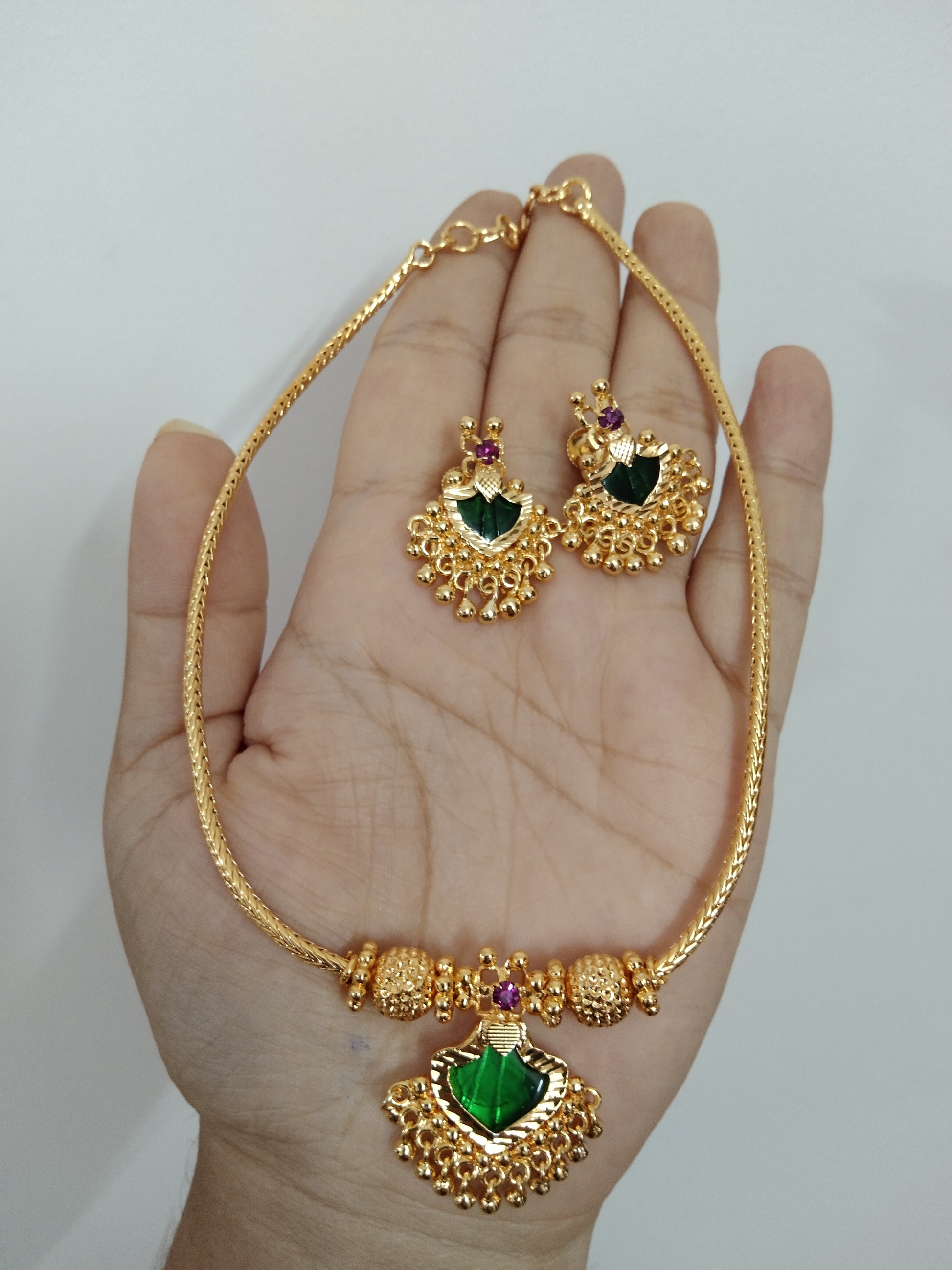 Micro Polish Palakka Necklace set