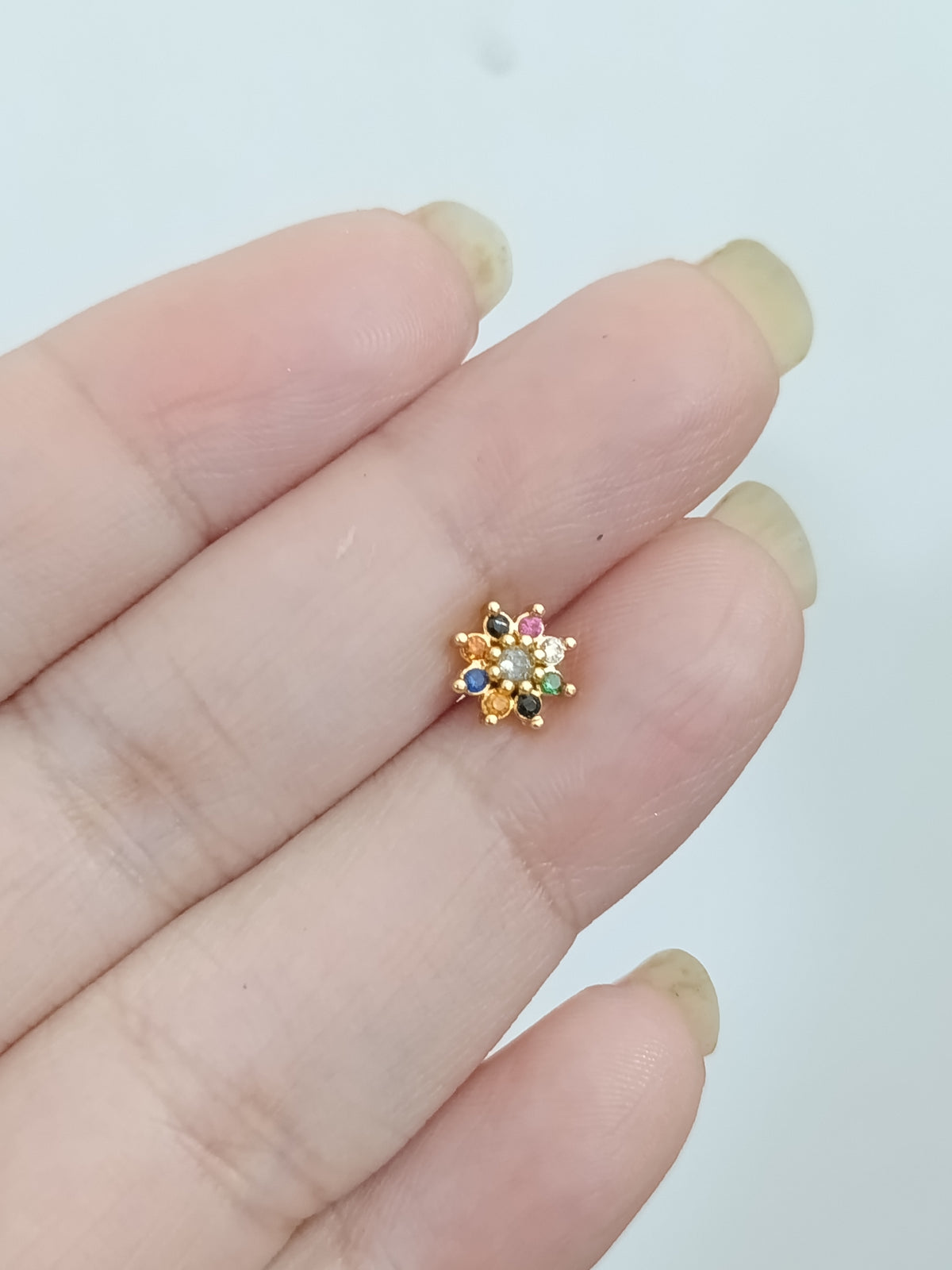 Micro Polish Multi Flower Nosepin