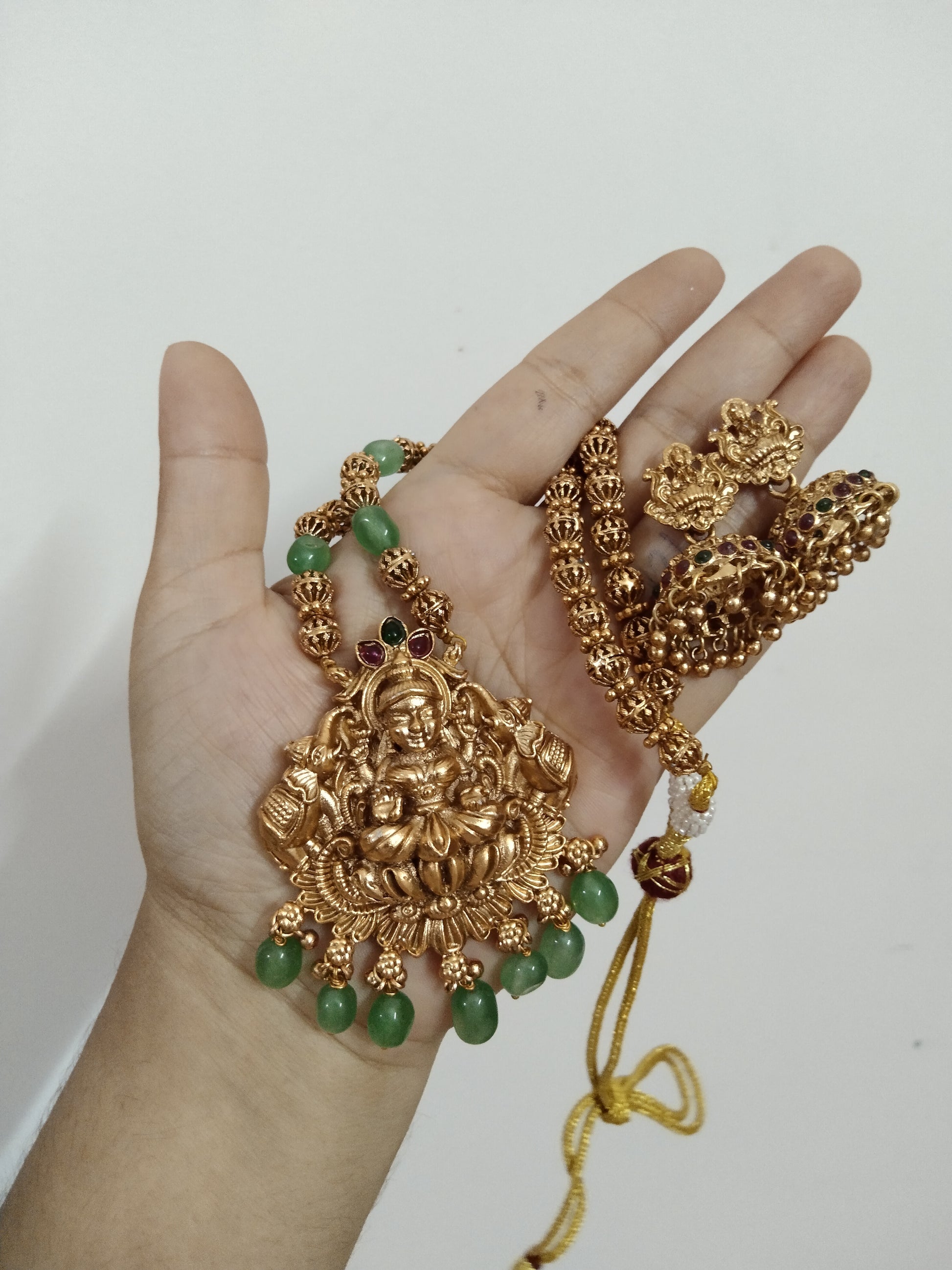 Lakshmi Long Necklace with Beads