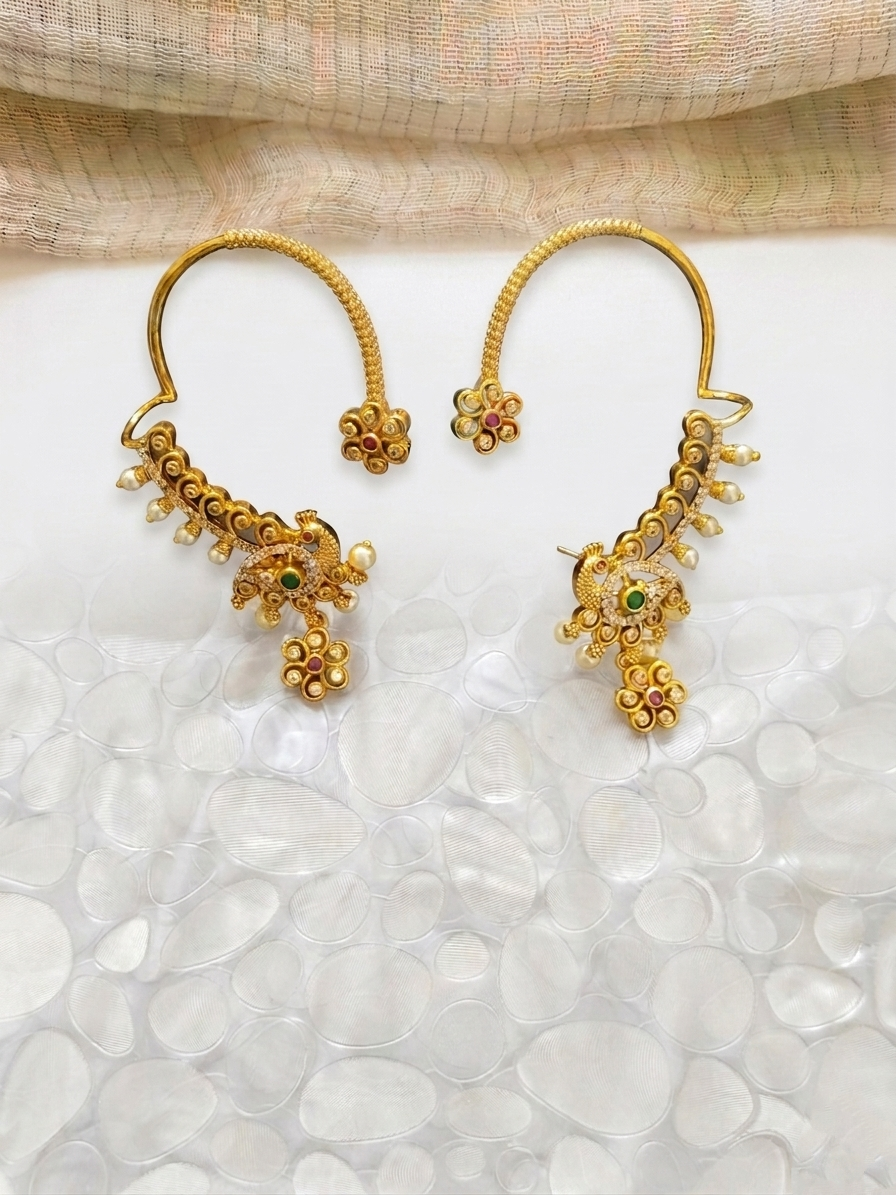 AD Floral Earcuff Earring V10