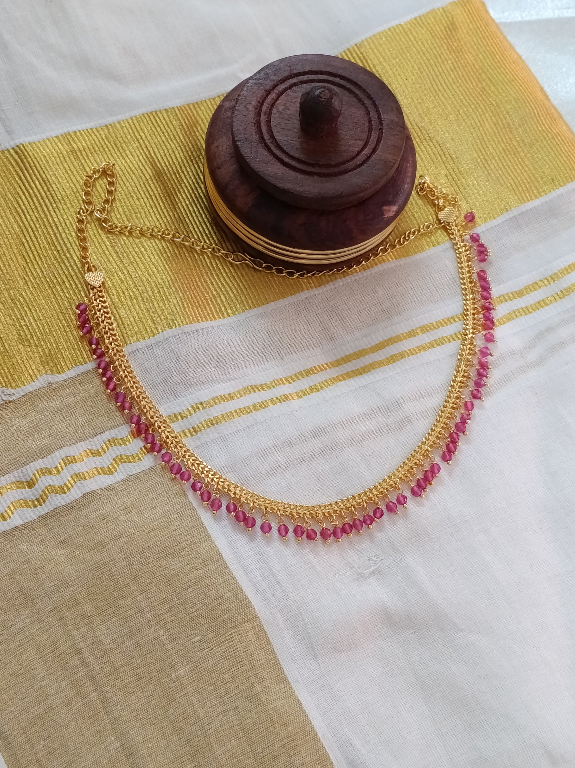 Micro Polish Bead Drop Necklace