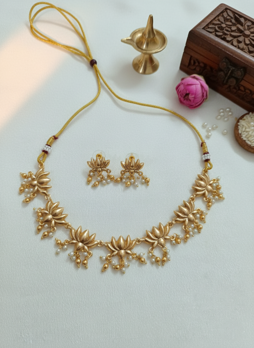 Golden Lotus Necklace