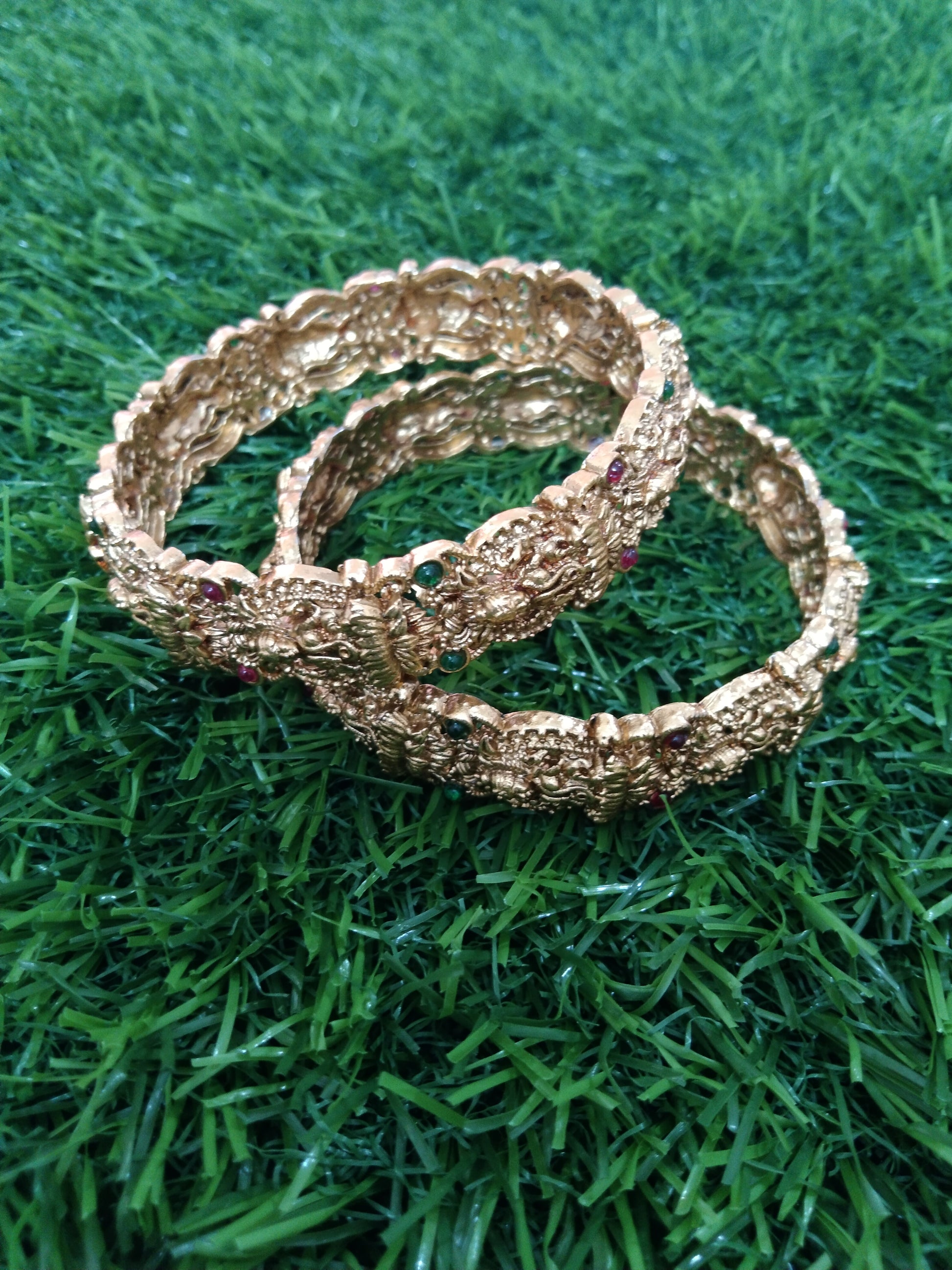 Matte Finish Lakshmi Bangle Set V4