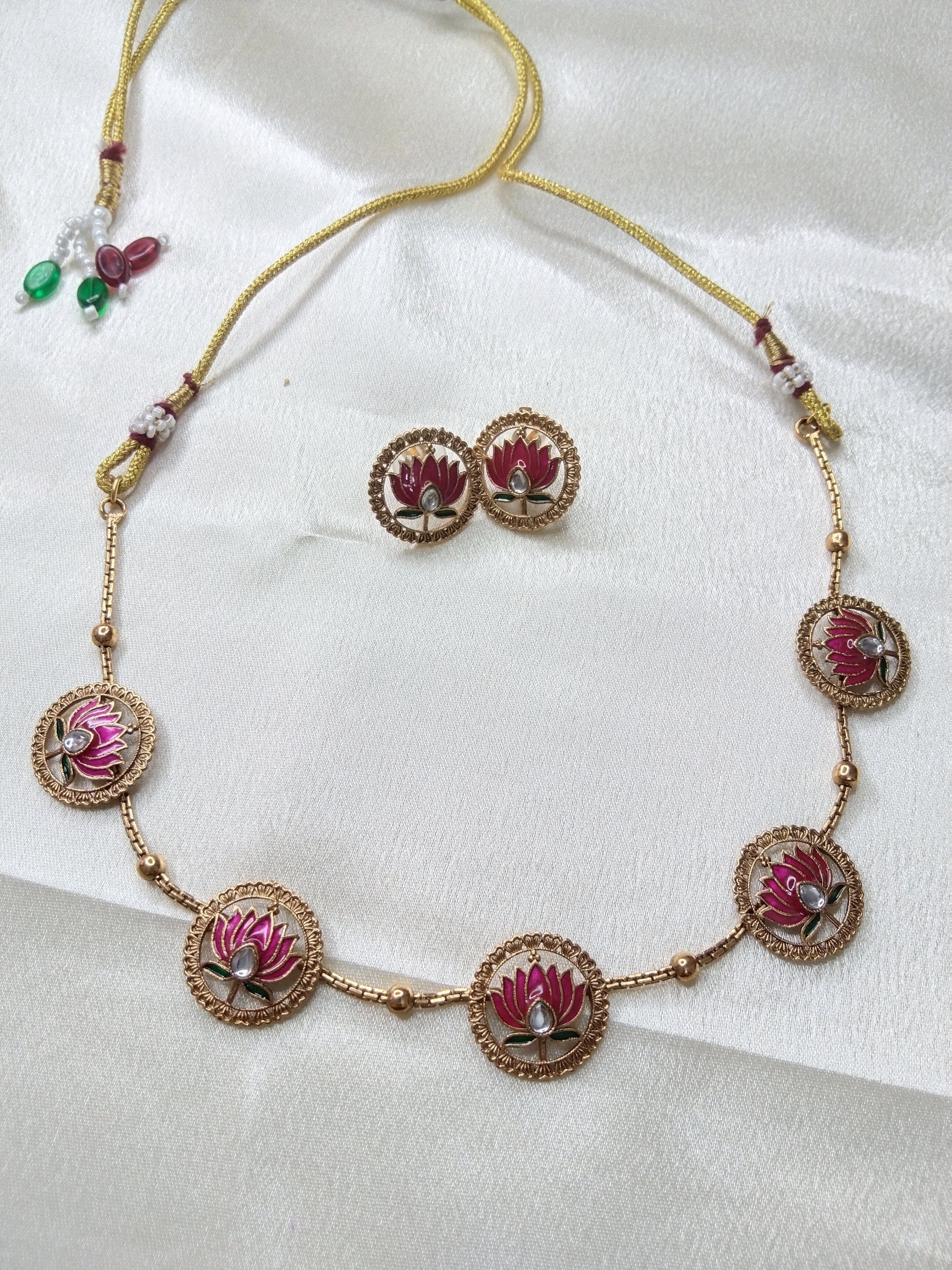 Lotus Chain Necklace Set V2