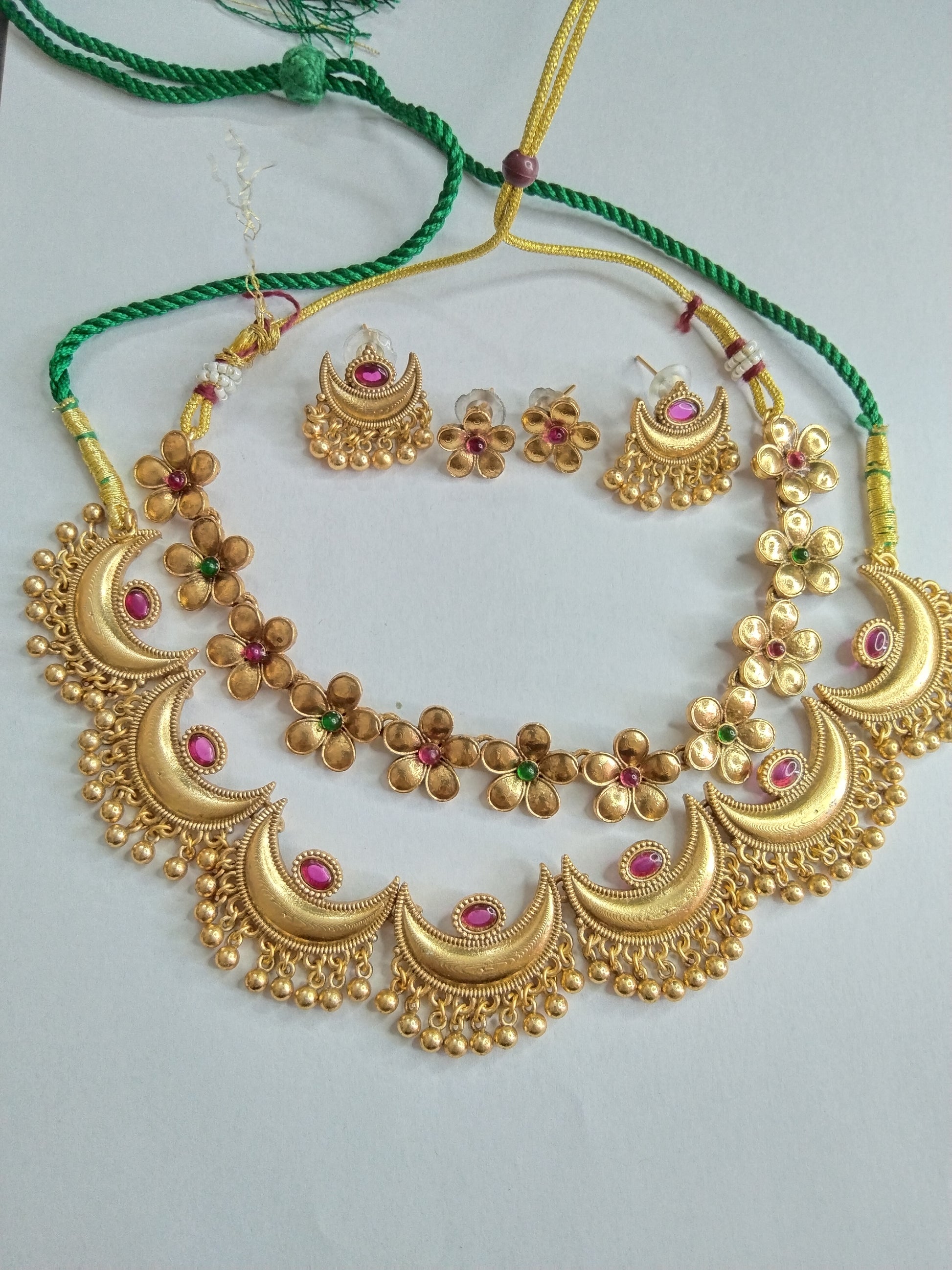 Matte Finish Necklace Combo Set
