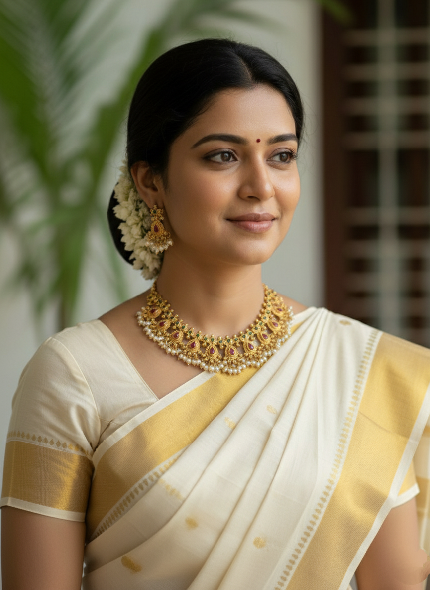 Kemp Pearl Guttapusalu Necklace Set