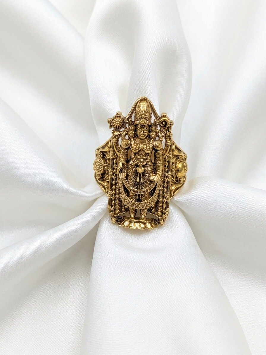 Venkateswara Adjustable Finger Ring