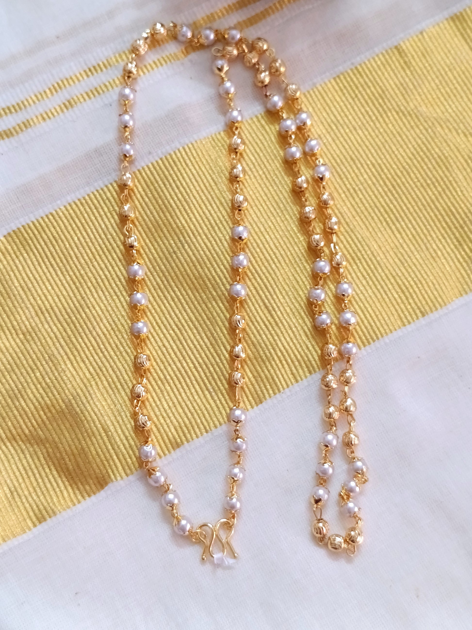 Micro Polish Pearl Long necklace