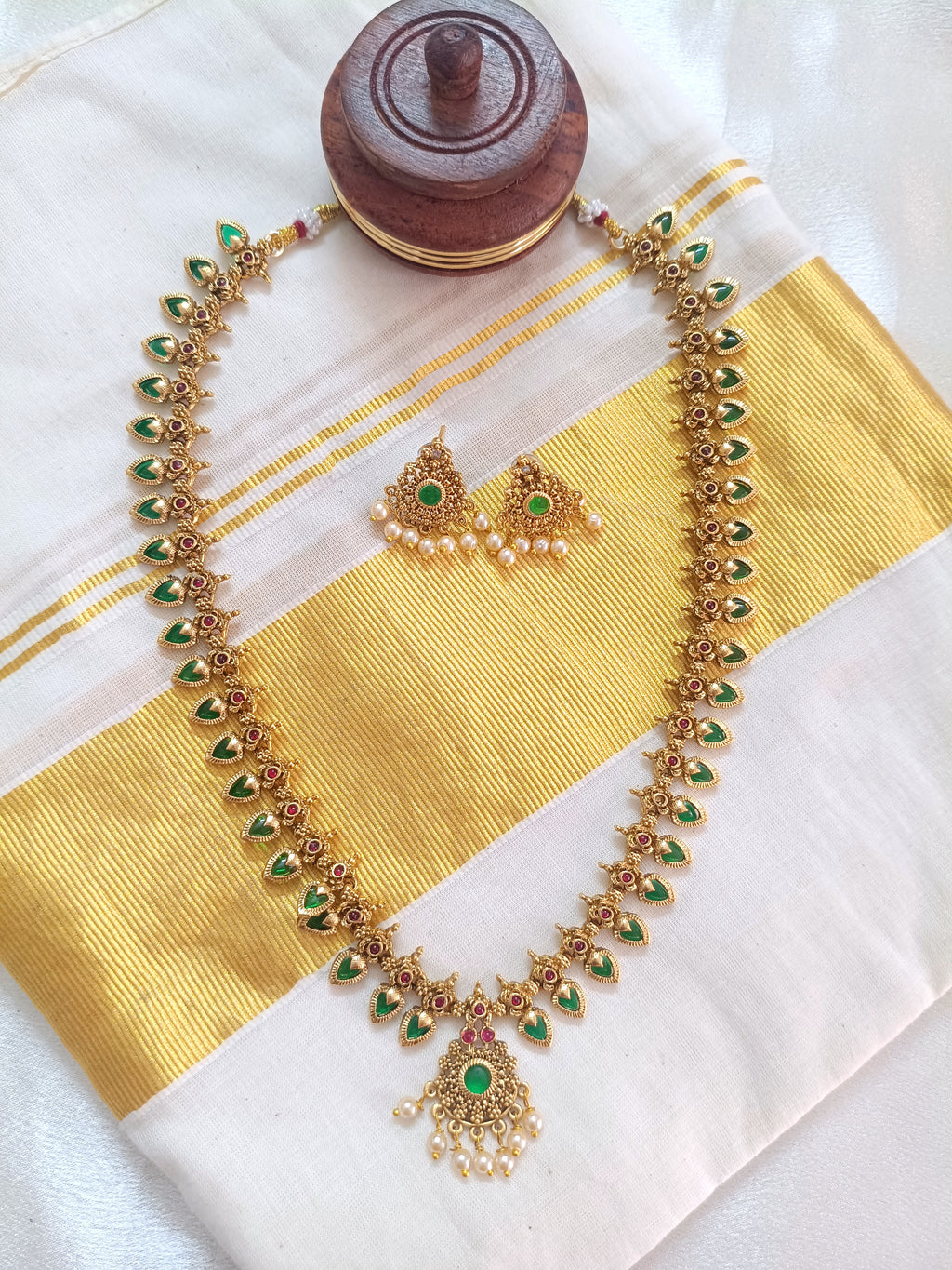 Budget Palakka Long Necklace Set V2