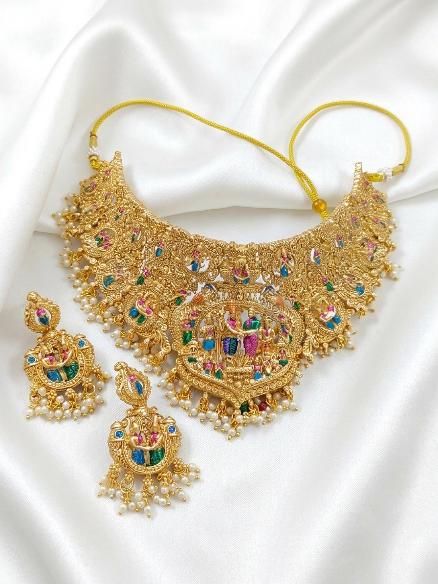 Sreenivasa Kalyanam High Neck Choker Set