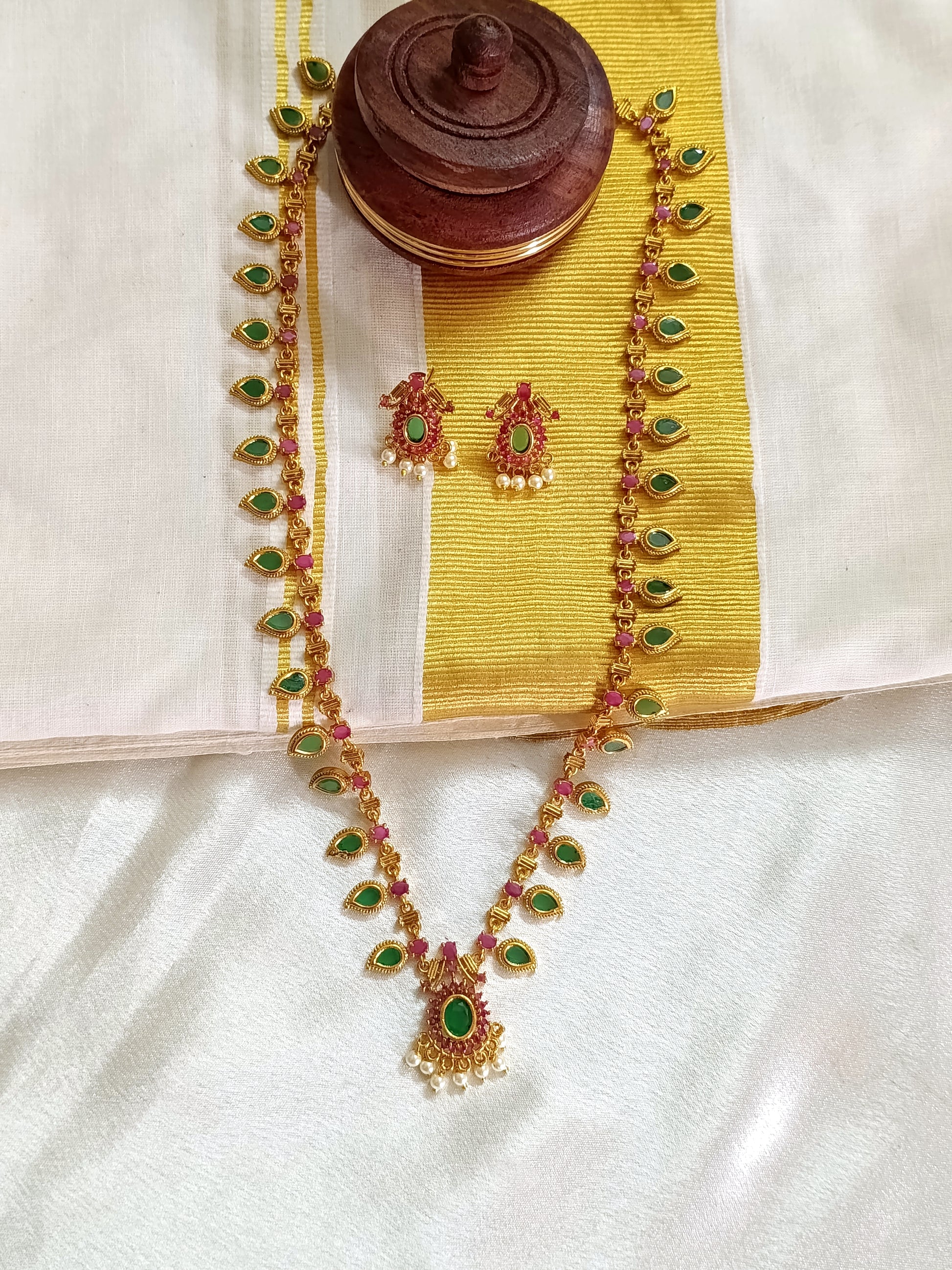 Hot Selling Palakka Long Necklace Set V1