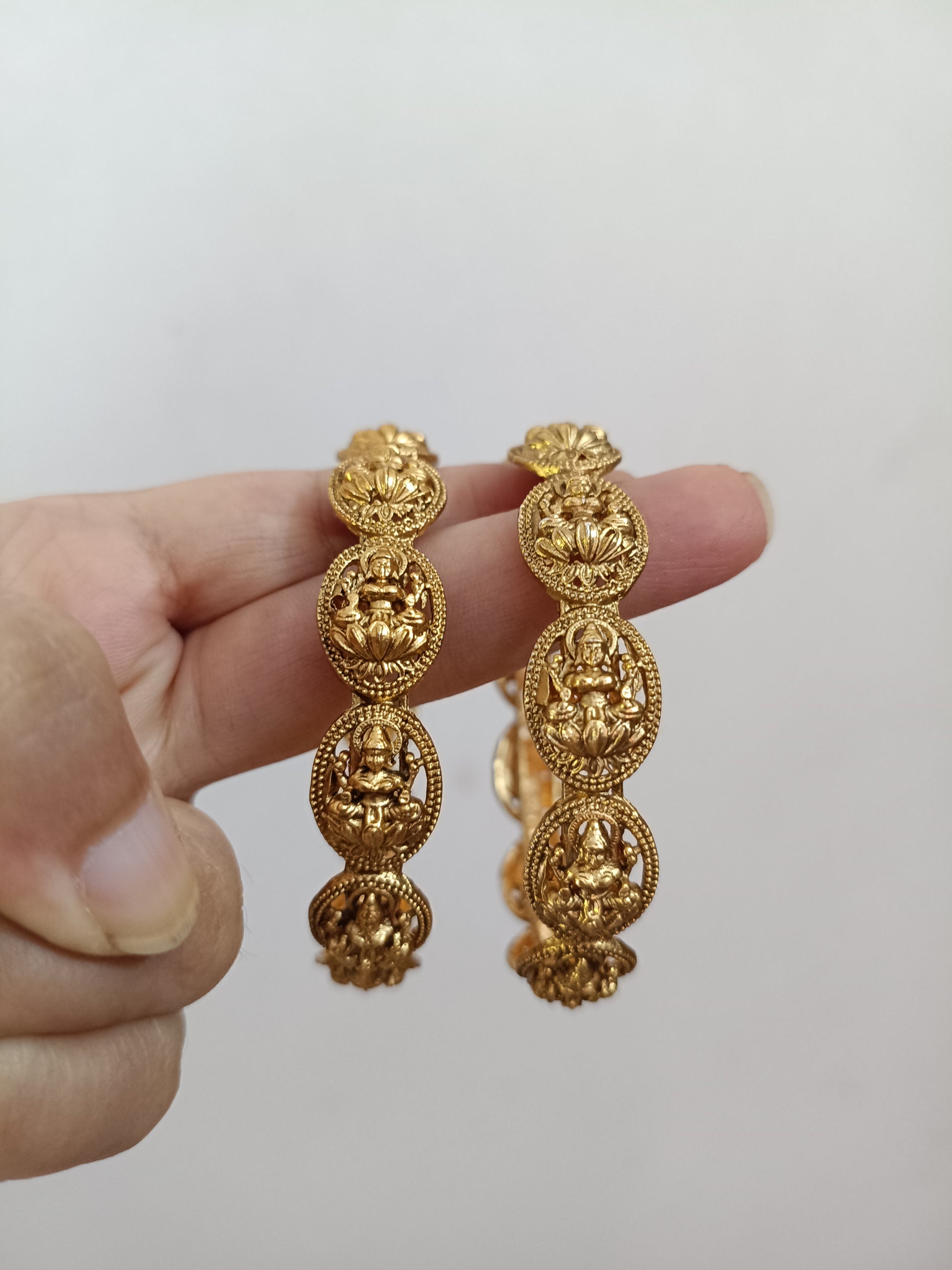 Matte Finish Lakshmi Bangle of 2 V5