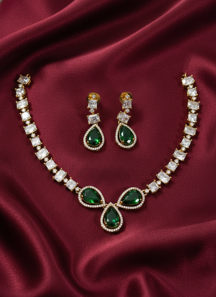 Diamond Replica Necklace Set V1