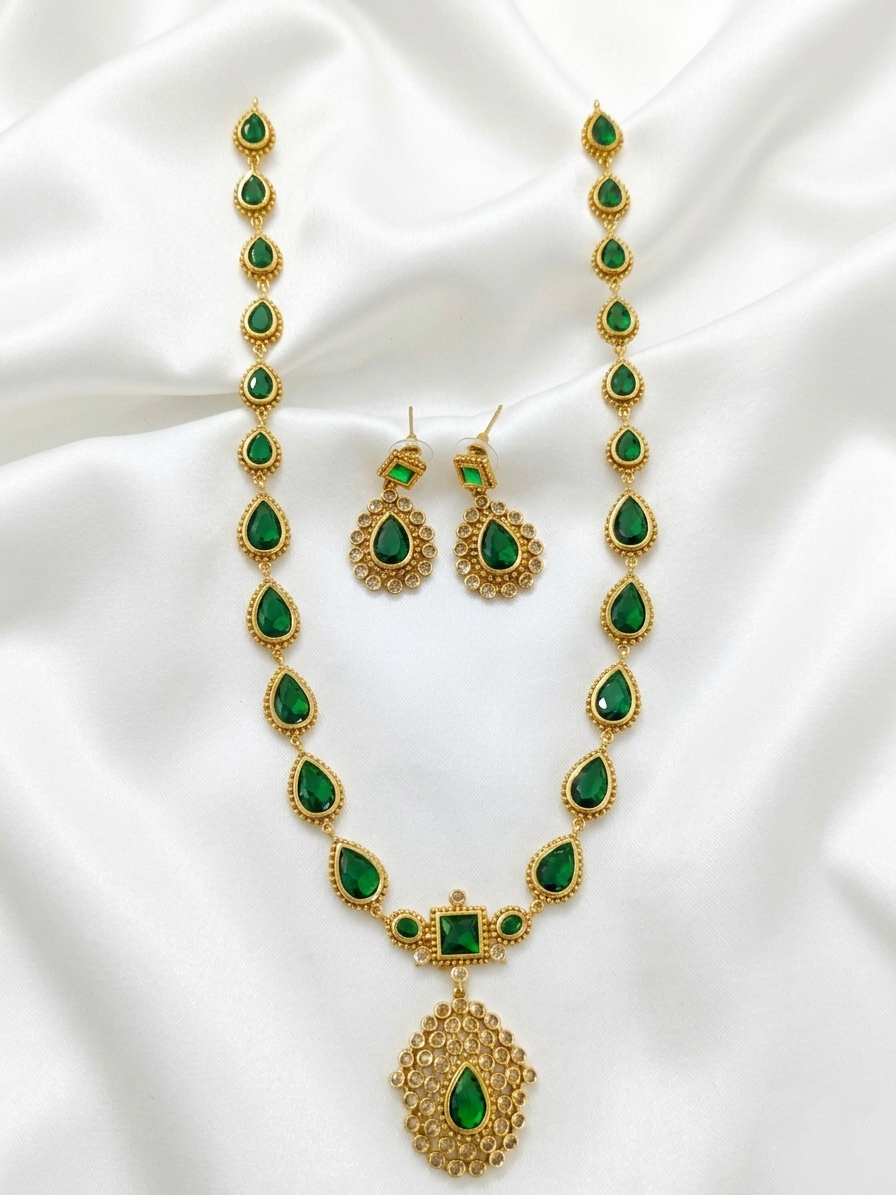 Jyothika Inspired Long Necklace Set