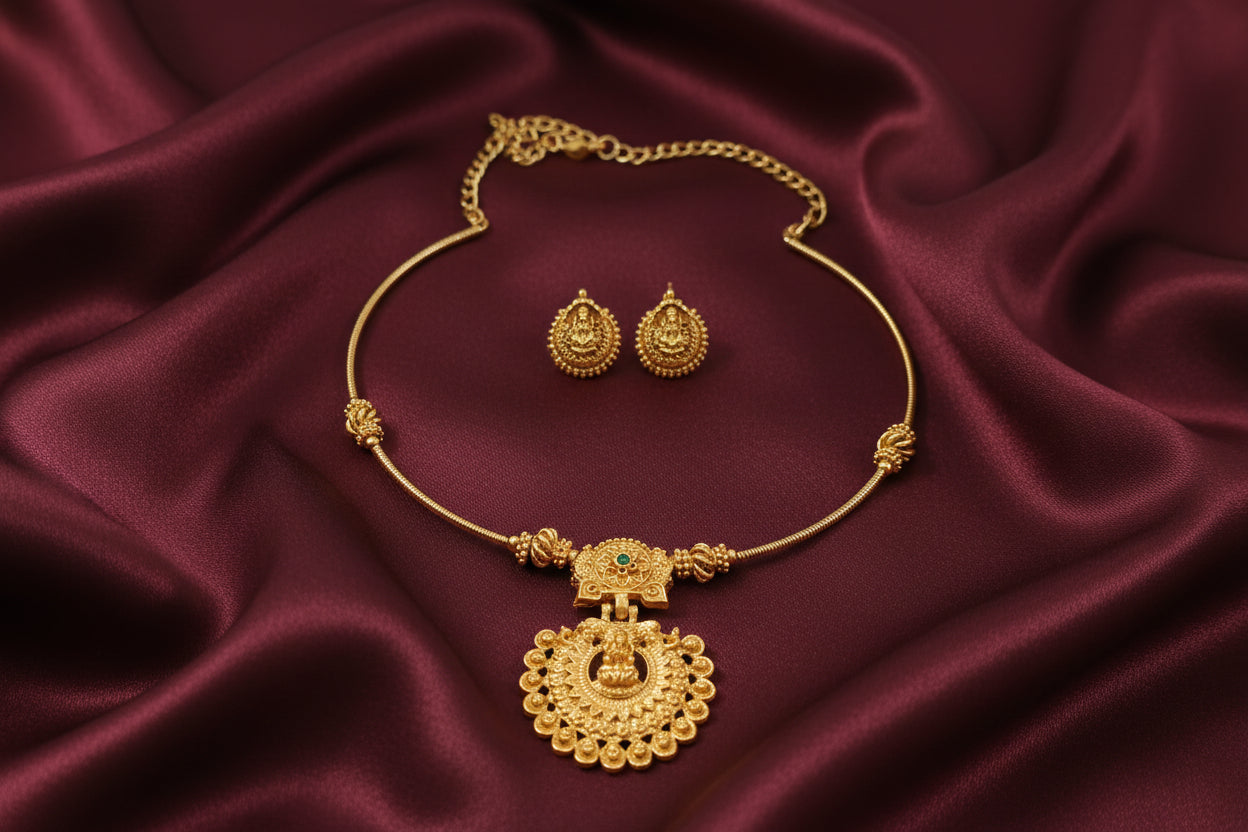 Lakshmi Hasli Necklace Set V3