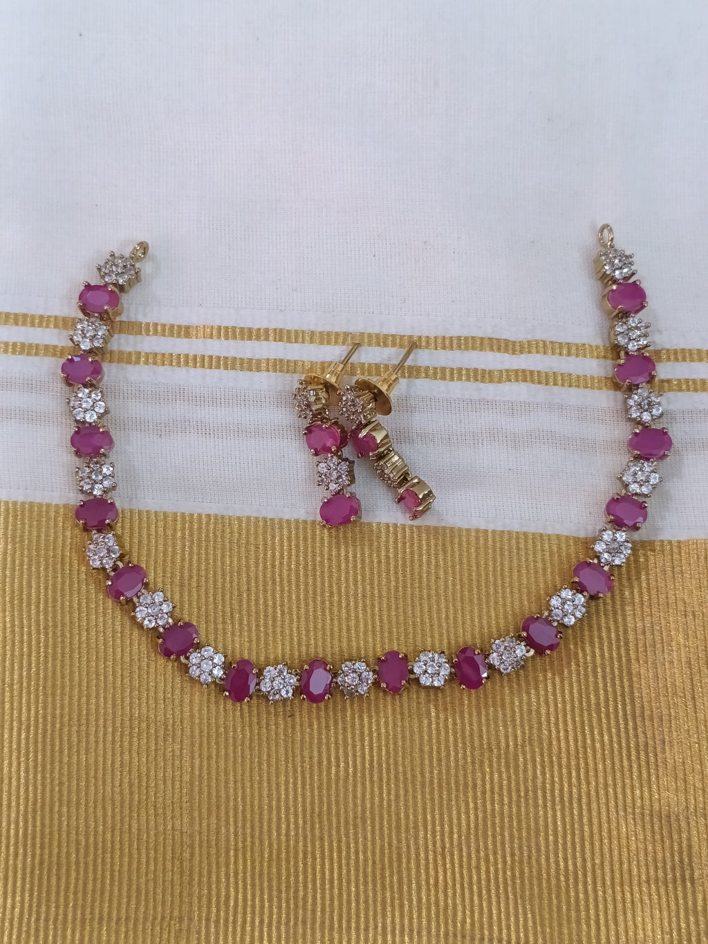 AD Flower Necklace Set V243