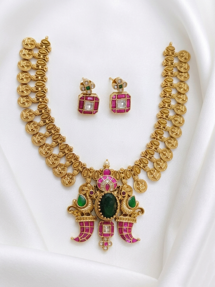 Jadau Kundan Royal Necklace Set