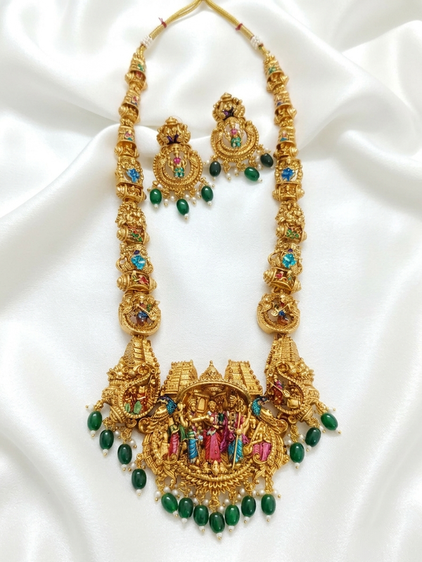 First Quality Divine Kalyanam Long Necklace Set
