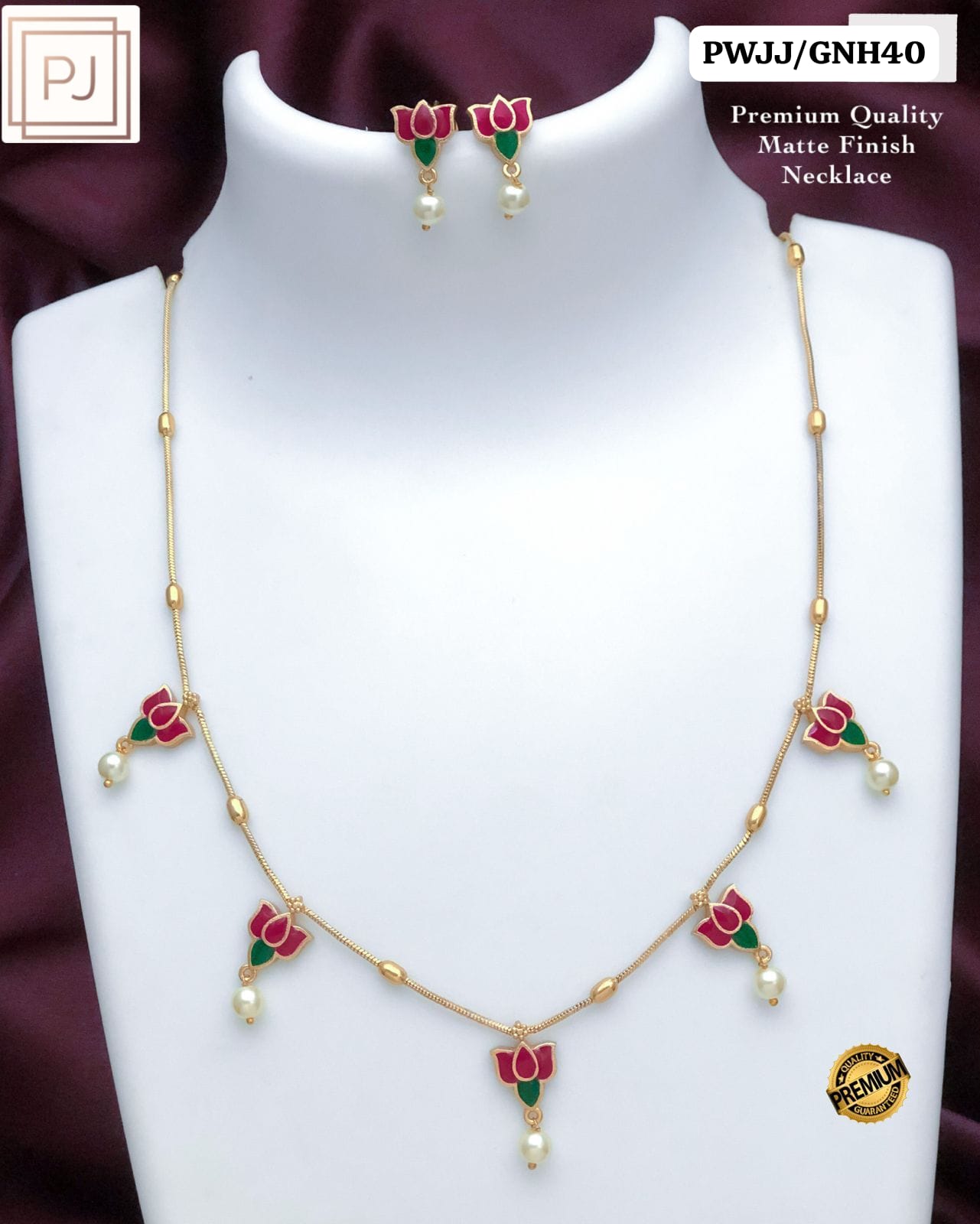 Lotus Chain Necklace Set