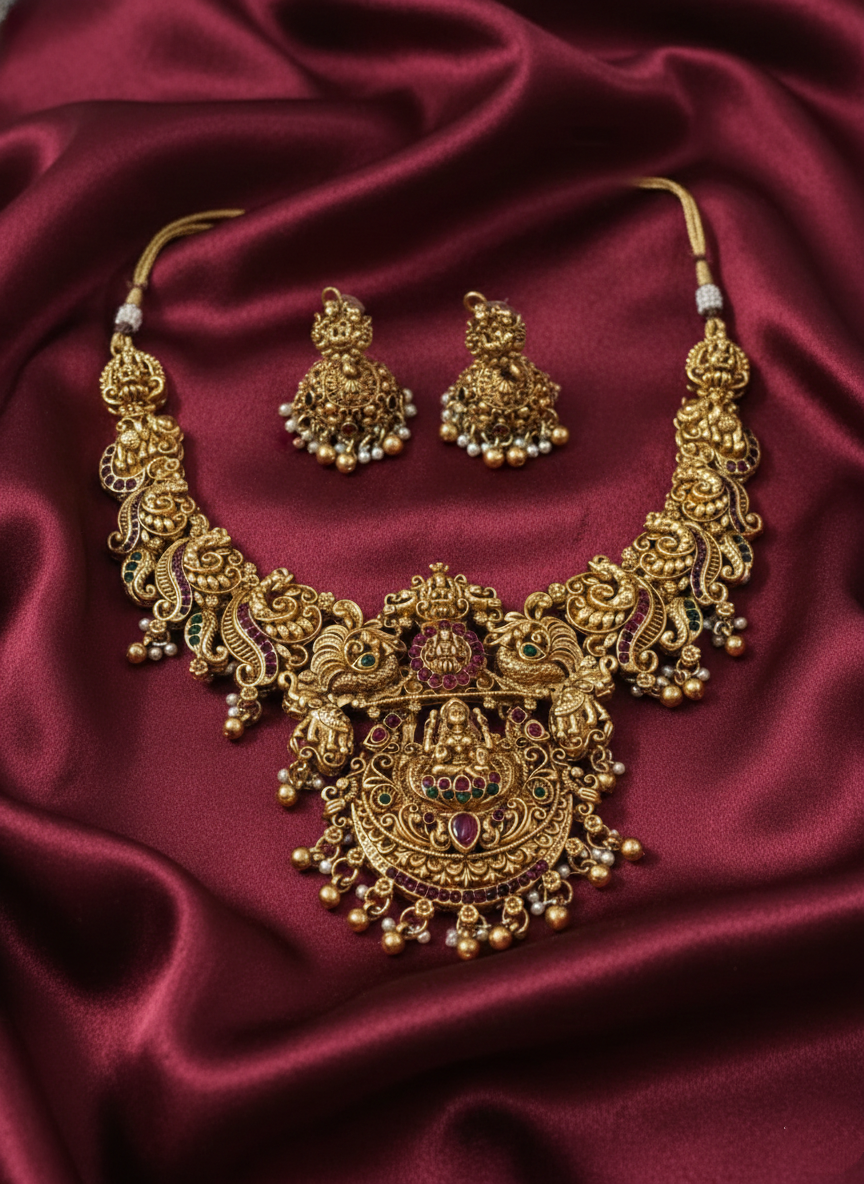 Lakshmi Nagas Necklace Set V3