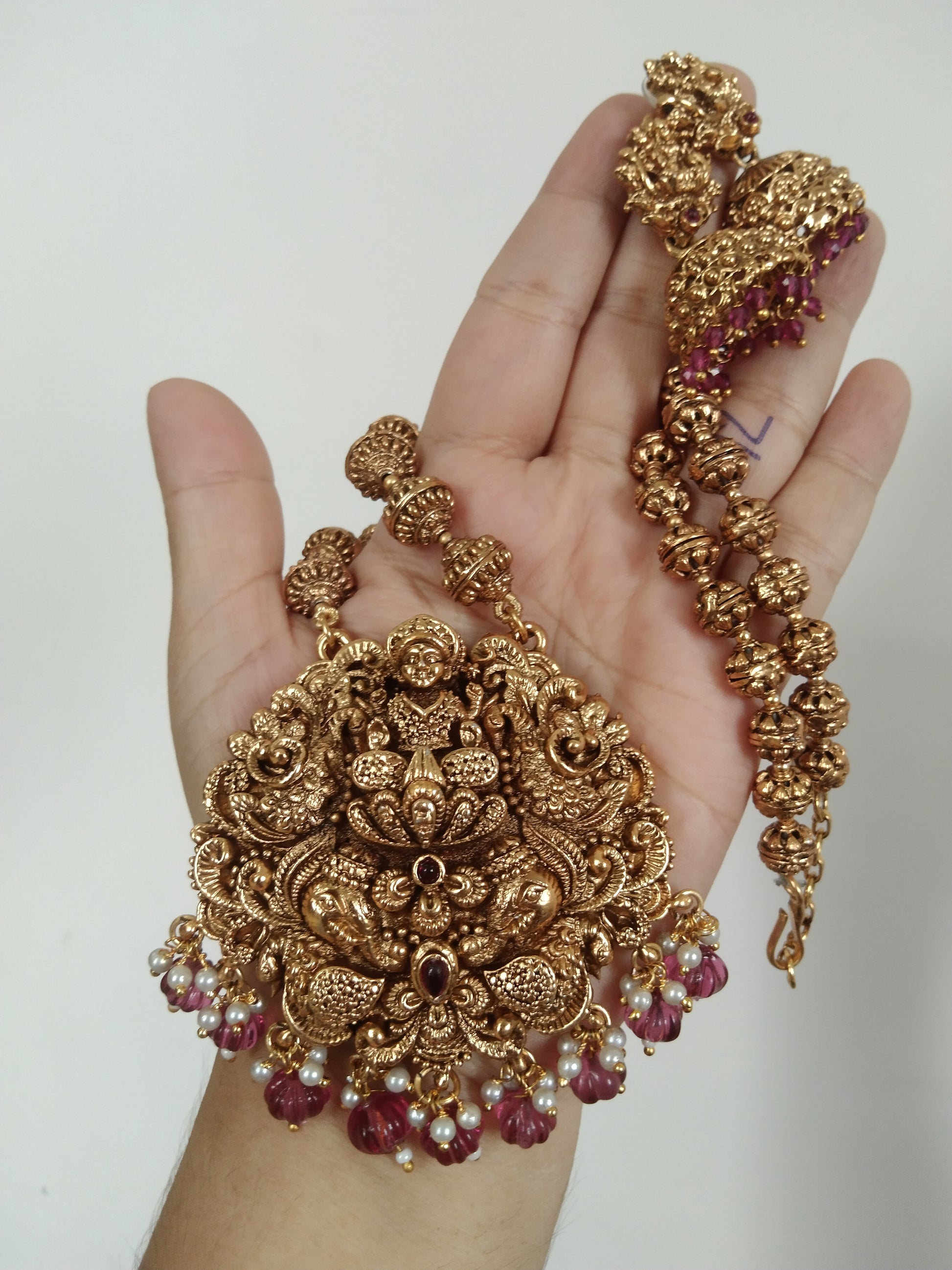 Temple Lakshmi Heavy Long Necklace