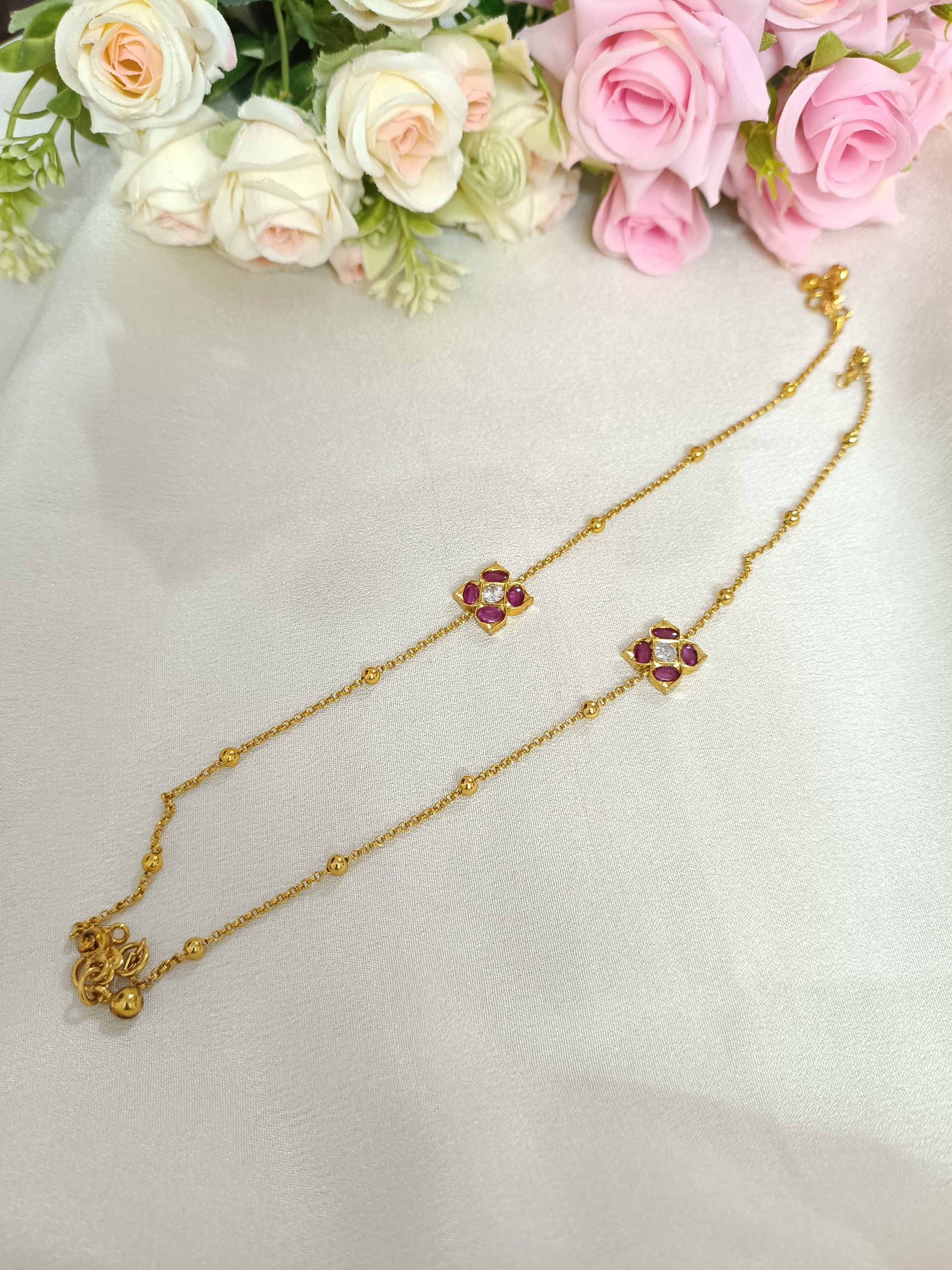 AD Floral Anklet