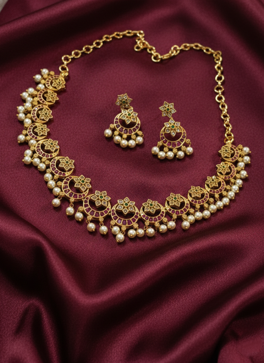 Matte Finish Necklace Set V80