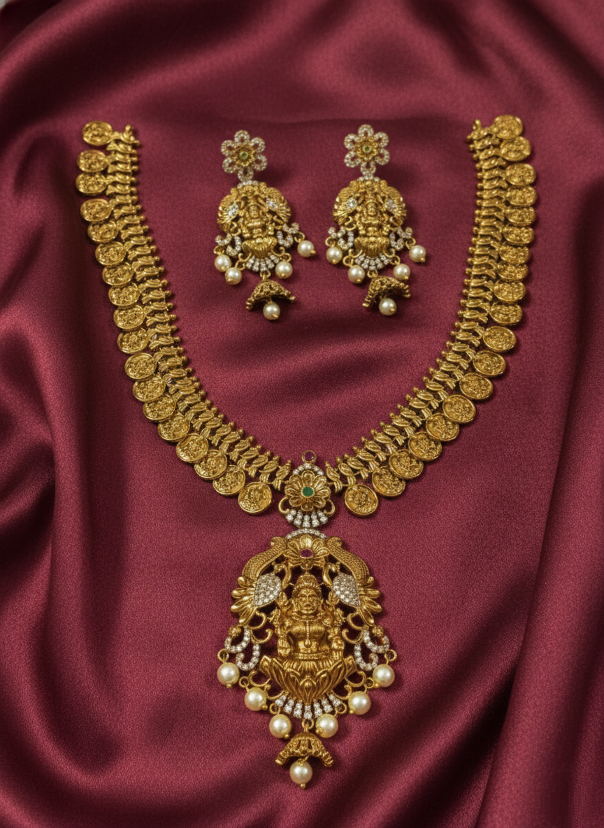 Lakshmi coin Necklace Set V2