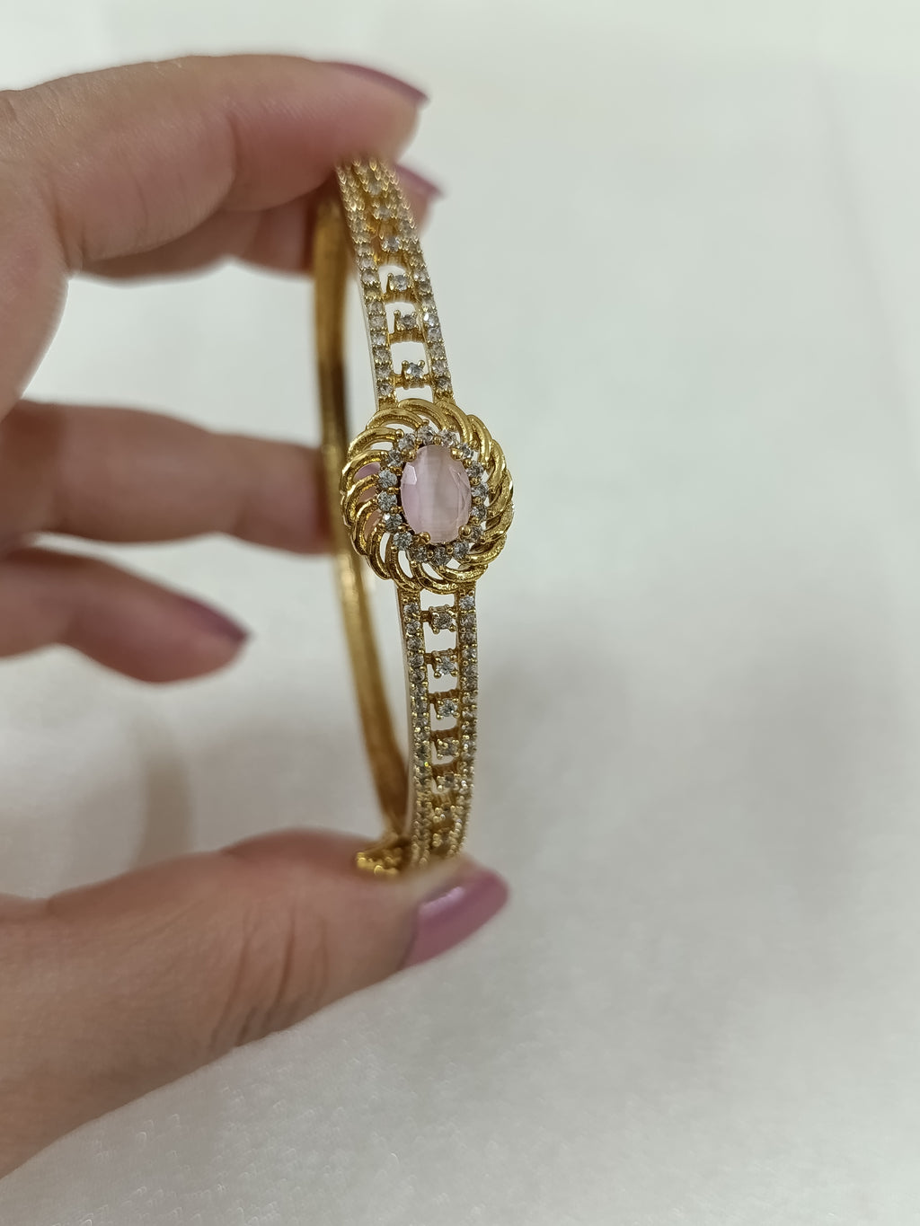 AD Stone Openable Bangle