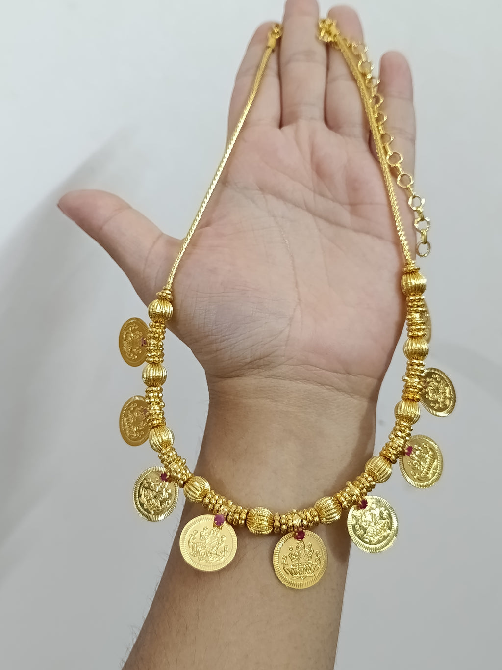Micro Polish Lakshmi Coin Necklace