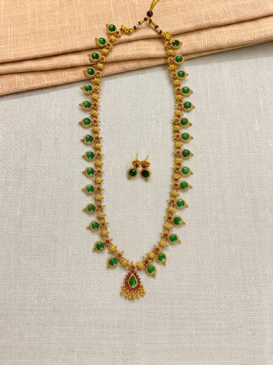 Palakka Long Necklace Set V2