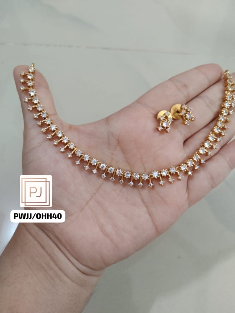 Simple AD Stone Necklace