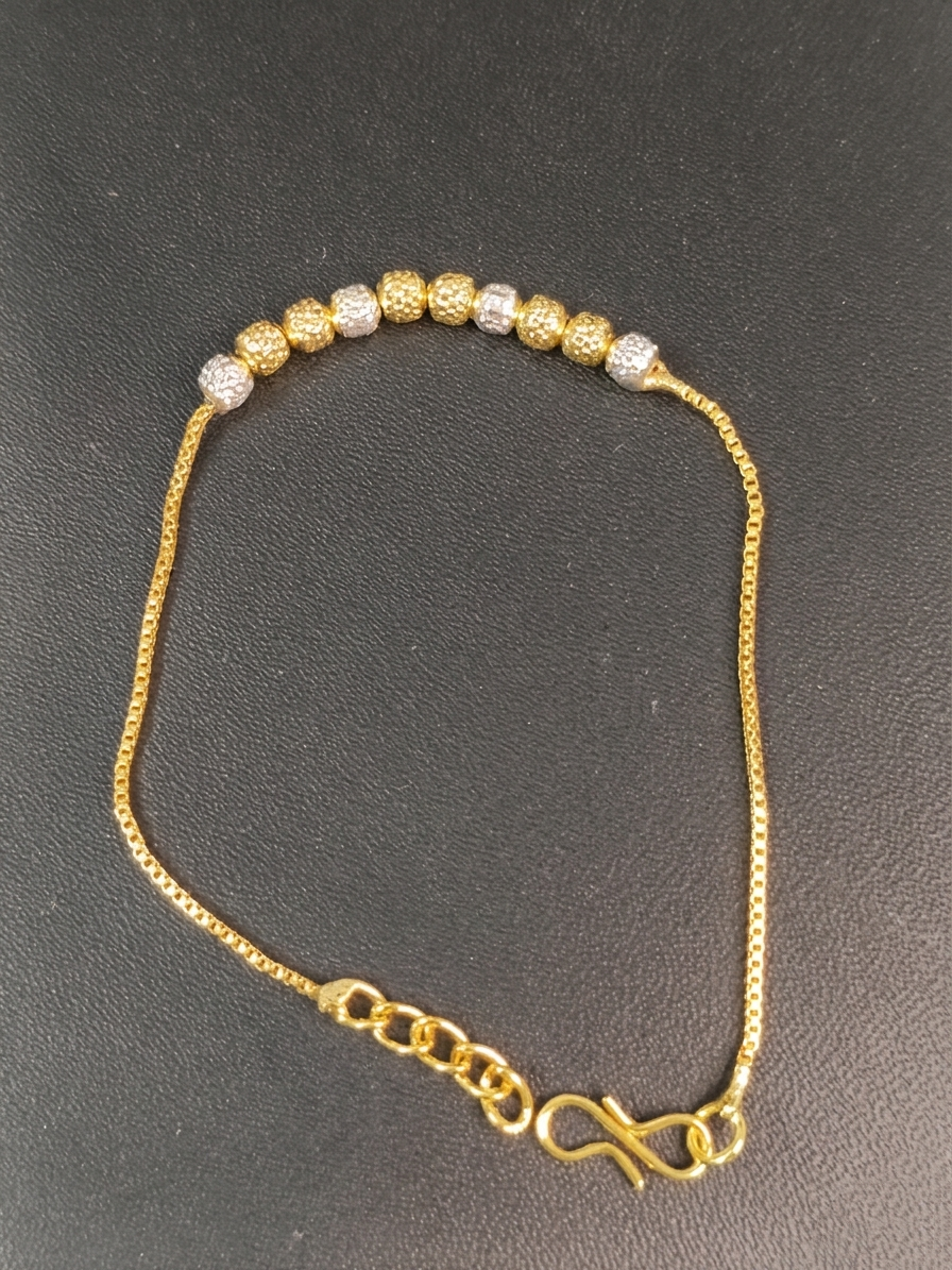 Micro Polish 2 tone Ball Bracelet
