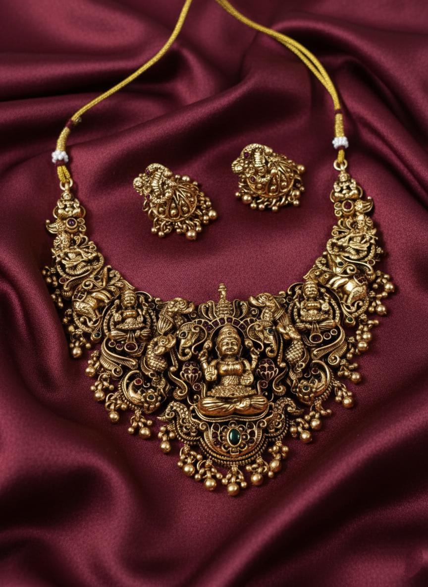 Nagas Lakshmi Necklace Set V4