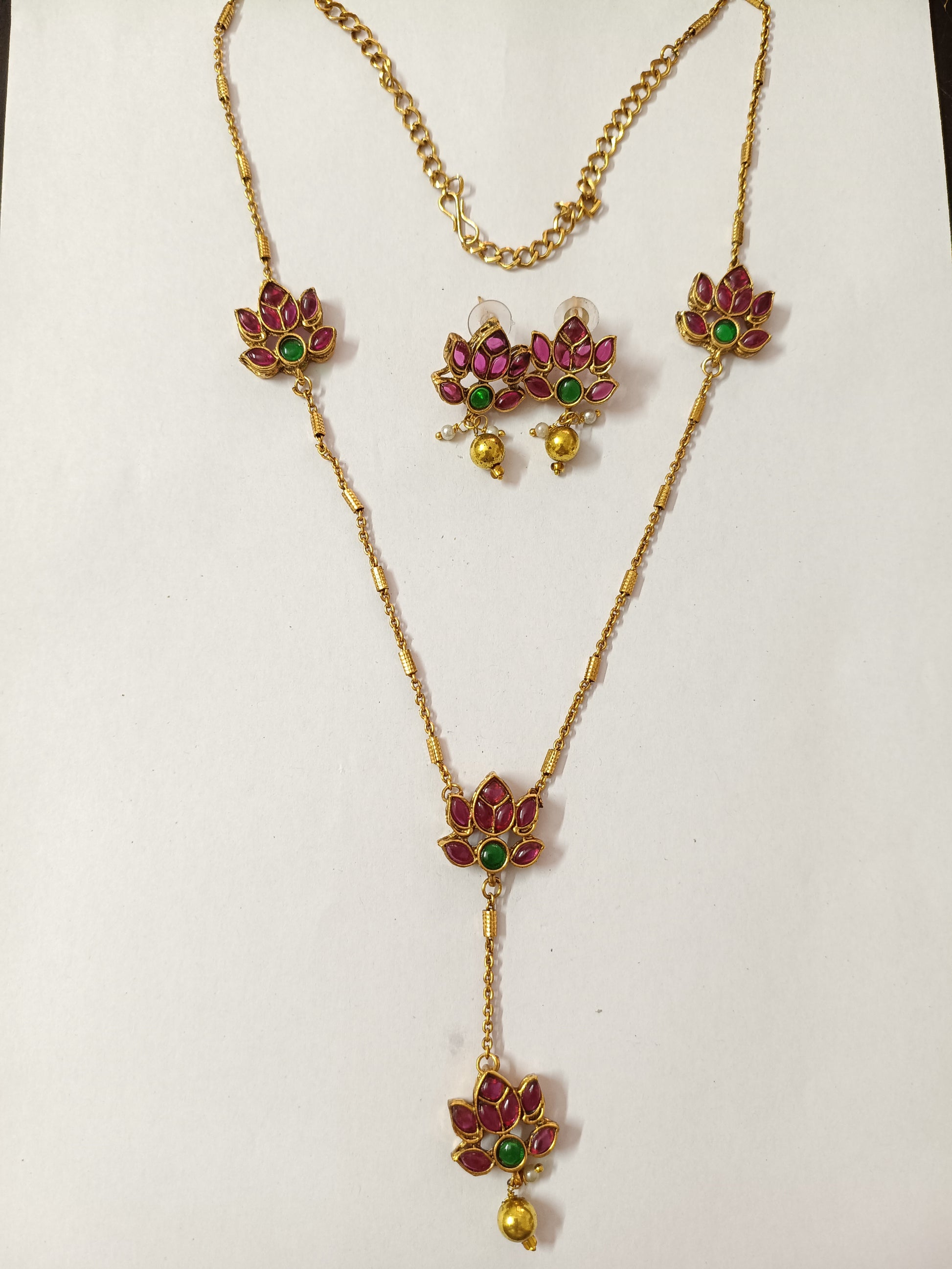 Lotus Kemp Long Necklace Set