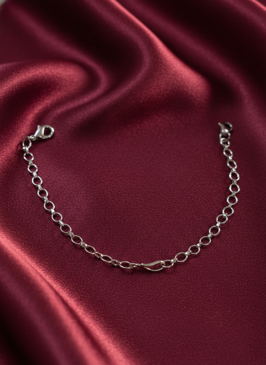 Rhodium Polish Detachable Back Chain