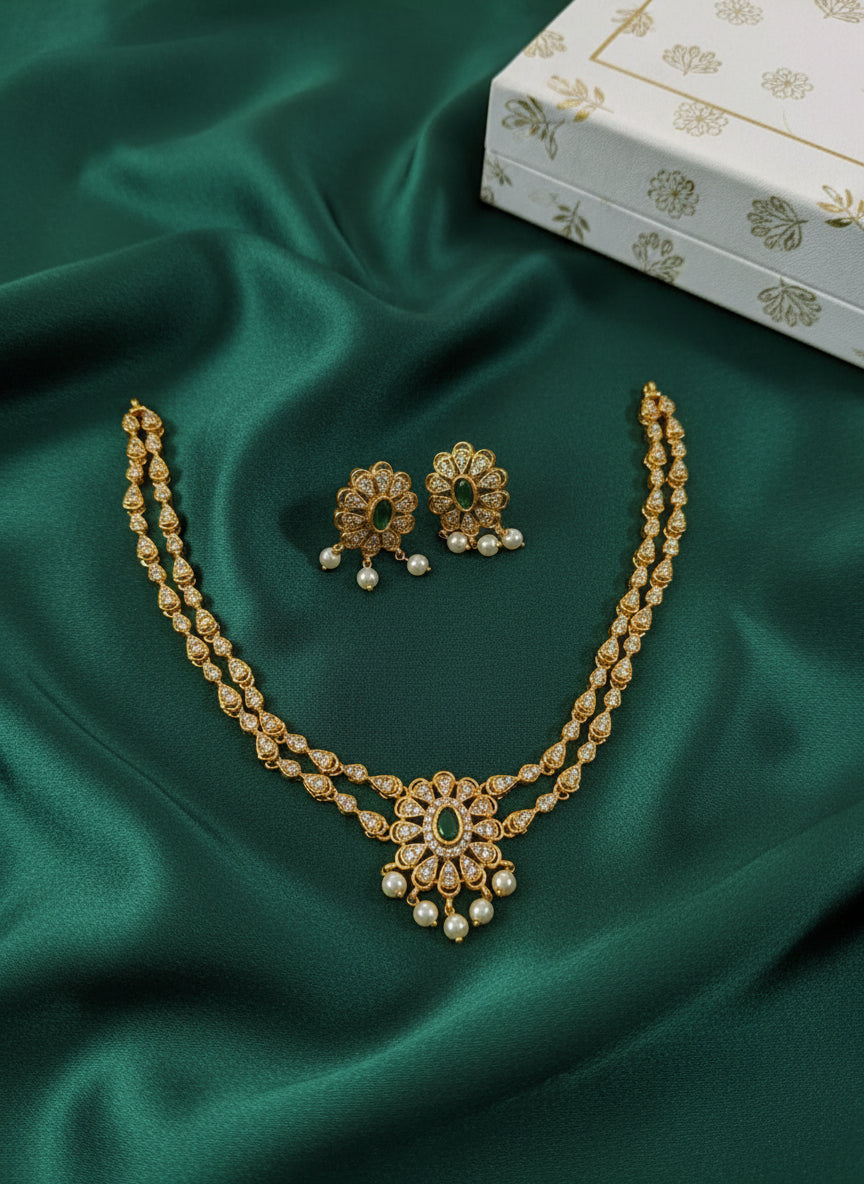 2 Layer AD Necklace Set