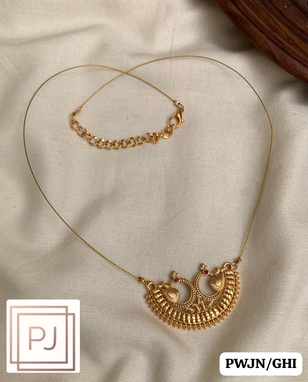 Peacock Pendant Invisible Chain