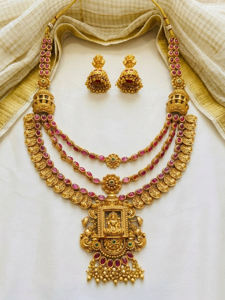 Lakshmi Nagas Long Necklace Set V2