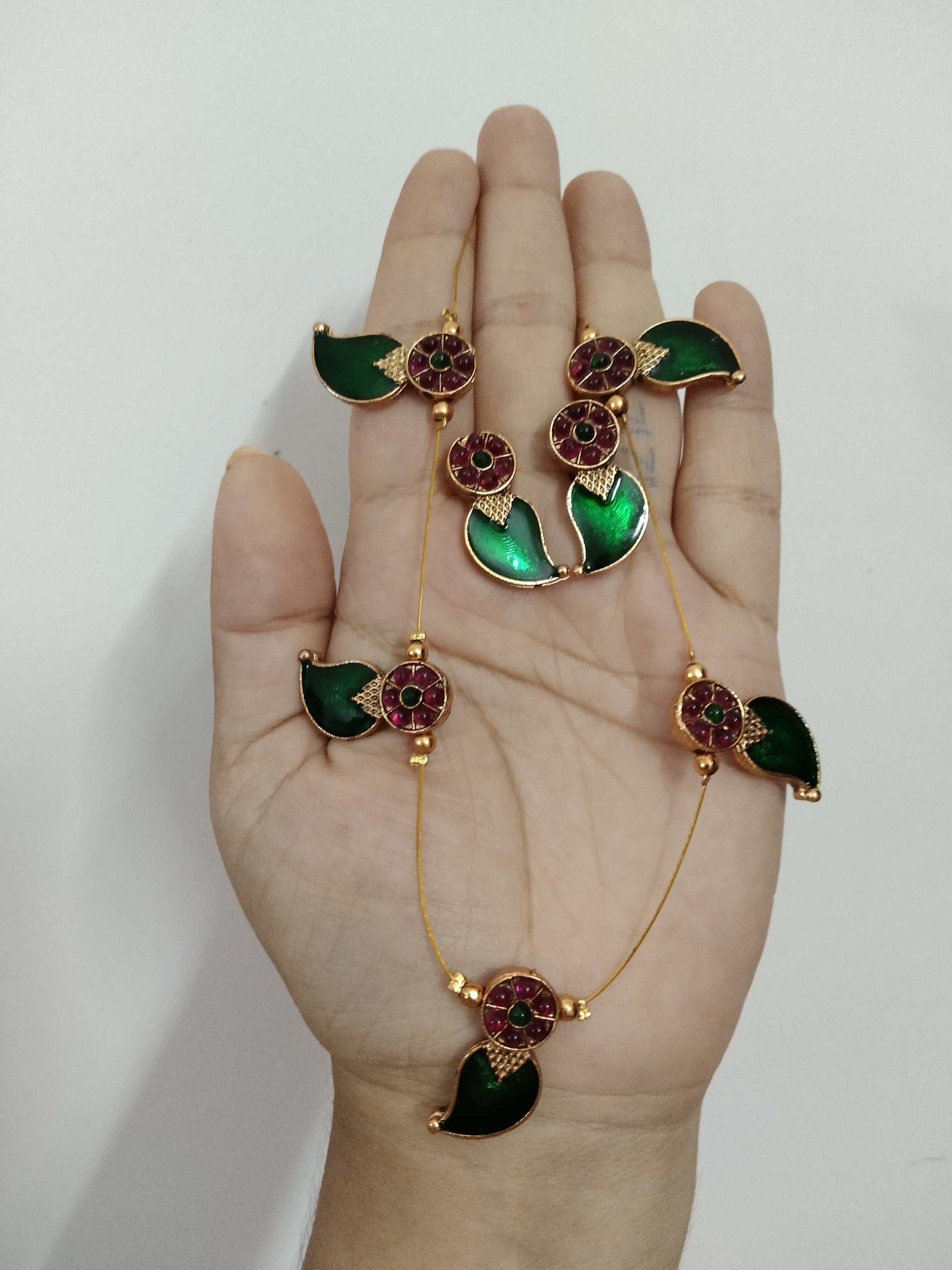 Invisible Mango Palakka Necklace Set V1