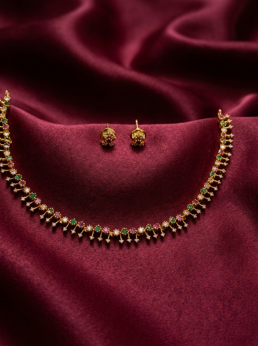 Simple AD Stone Necklace