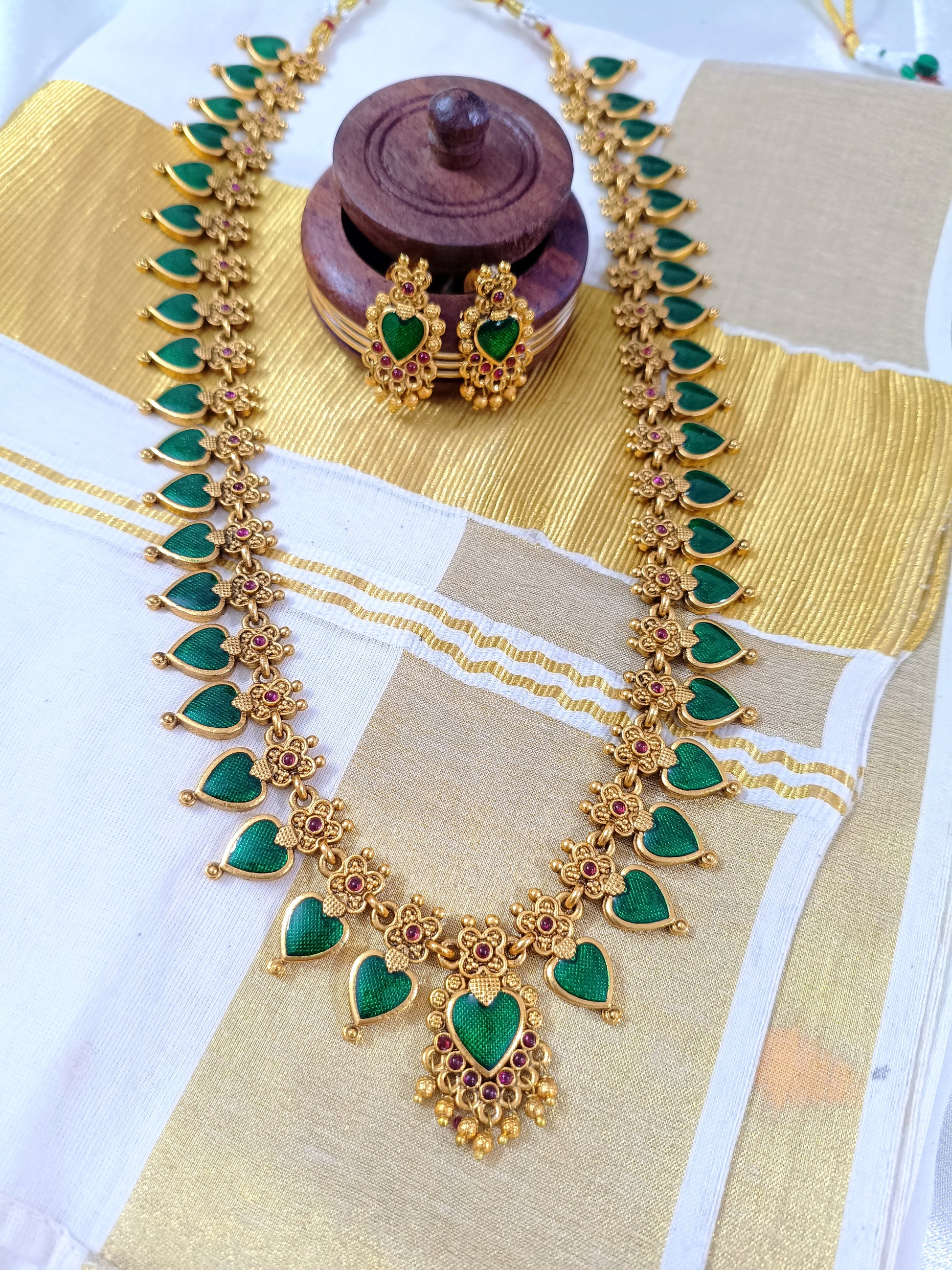 Palakka Long Necklace Set V4