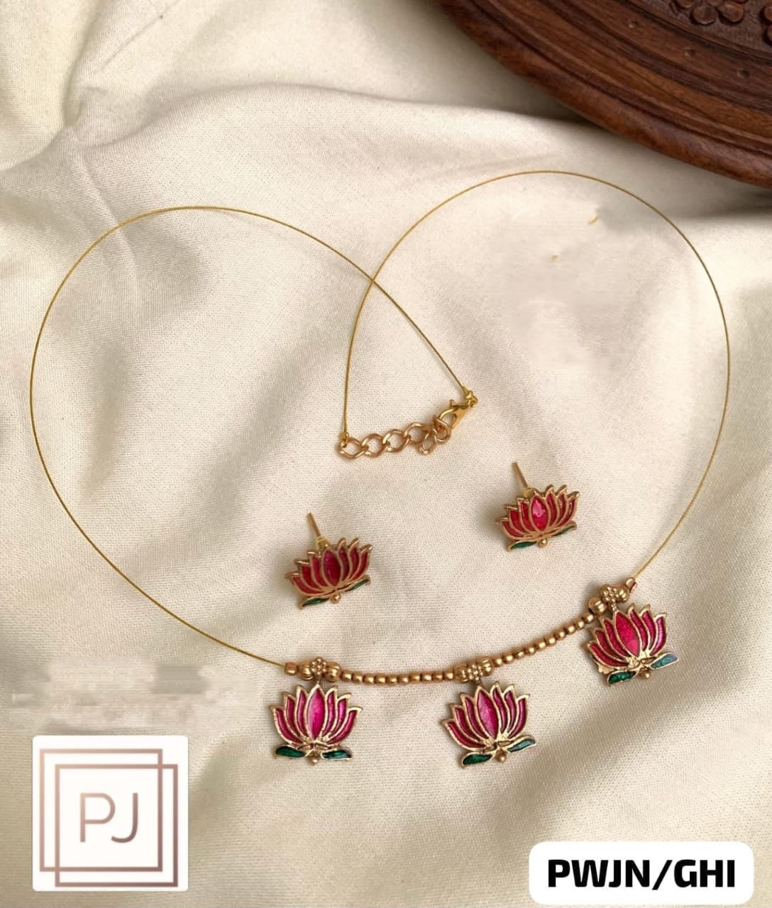 Invisible Lotus with Golden Beads