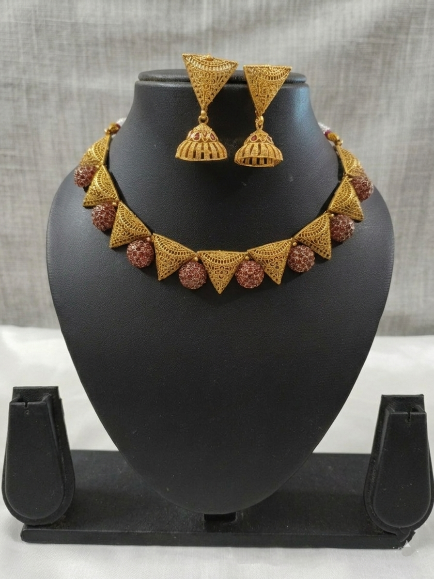 Matte Finish Necklace Set V162