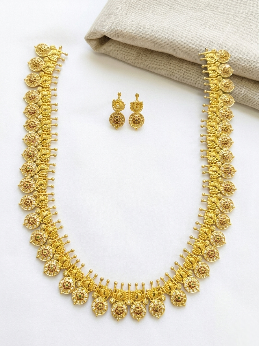 Non Idol Kemp Coin Long Necklace Set
