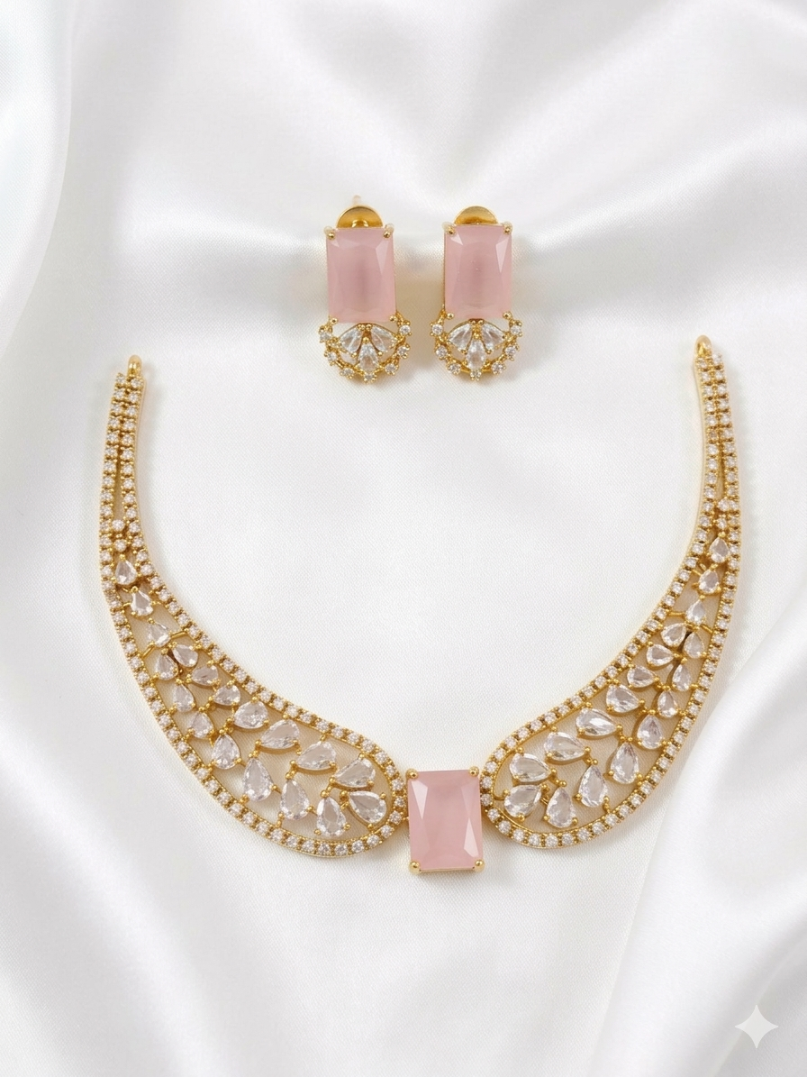 AD Stone Necklace Set V17